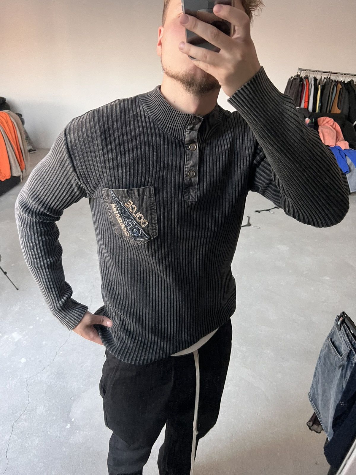 Dolce & Gabbana Vintage Dolce Sweater Gradient Grey Size US L / EU 52-54 / 3 - 6 Thumbnail