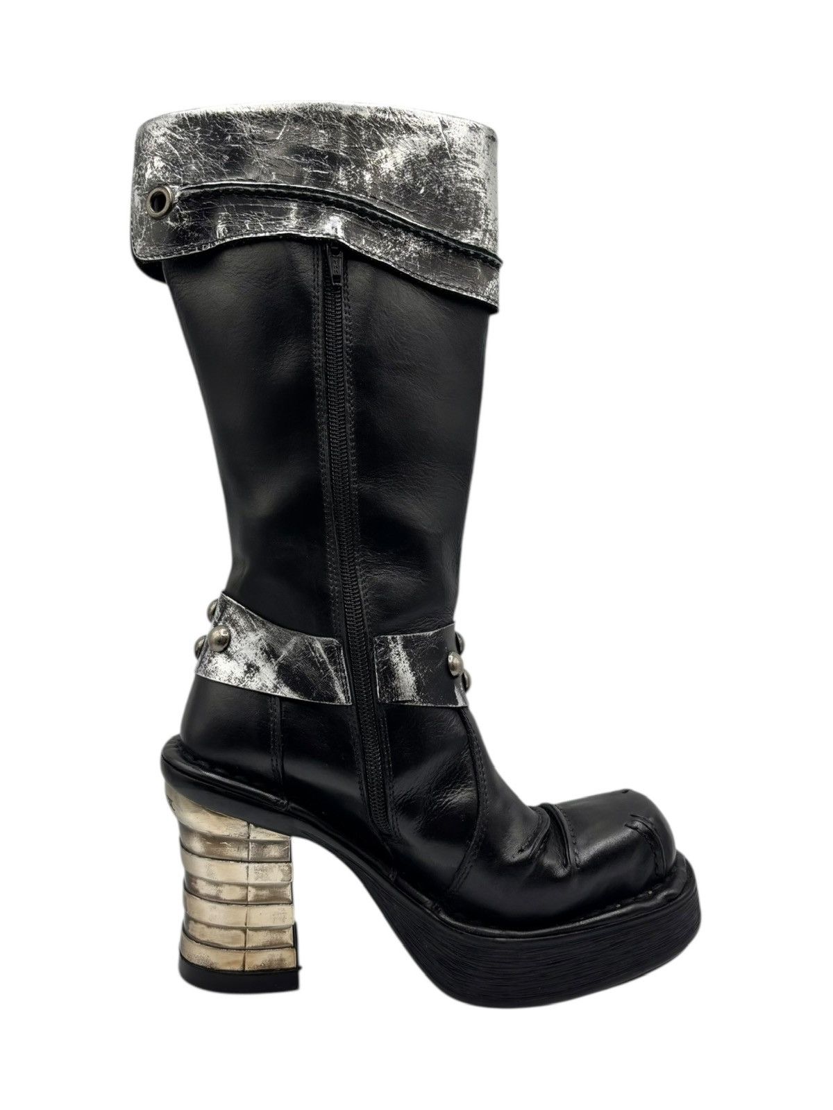 New Rock Vintage New Rock knee high round toe boots Size 38 Size US 8 / IT 38 - 9 Thumbnail