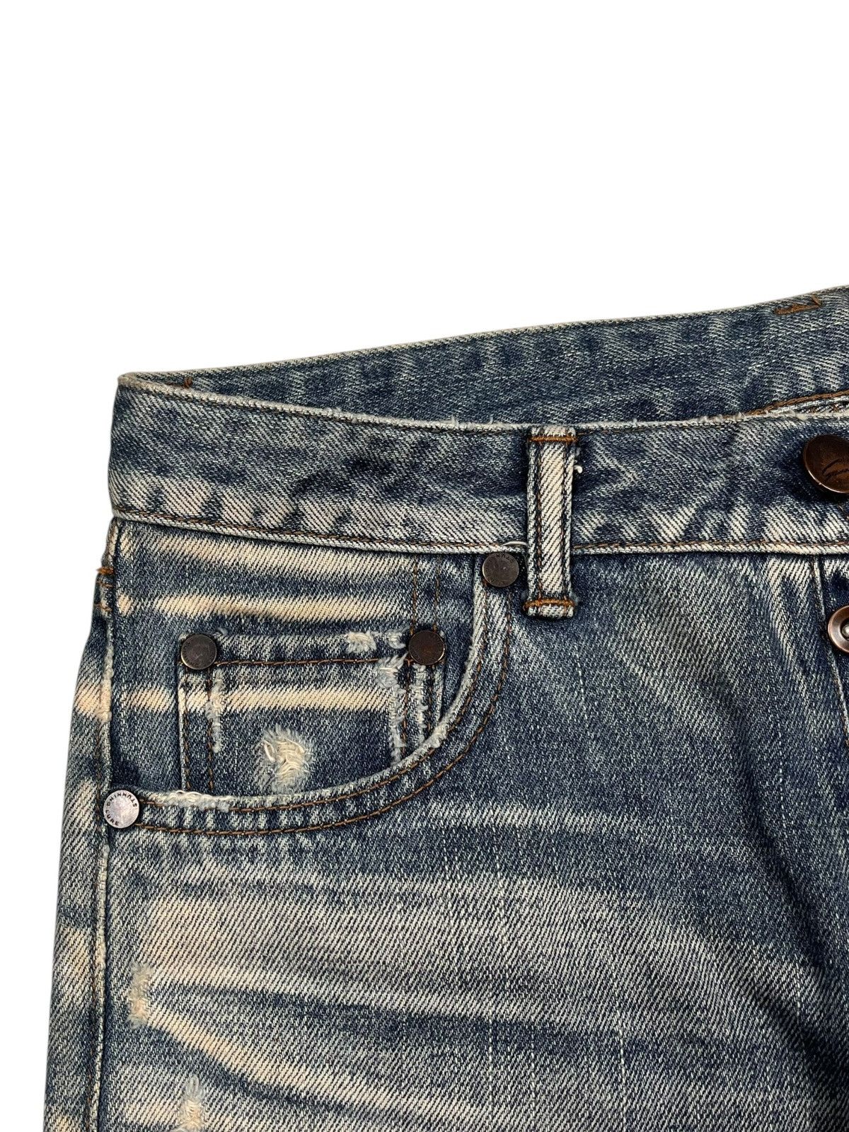 Japanese Brand Stunning Lure Buckel Back Selvedge Denim Button Fly Size US 30 / EU 46 - 7 Thumbnail