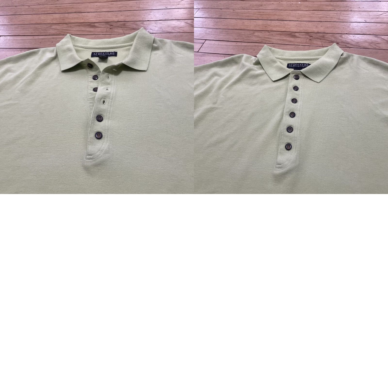 Vintage VINTAGE Structure Polo Shirt Men XL Green 90s Casual Golf Business 6 Buttons Size US XL / EU 56 / 4 - 11 Thumbnail