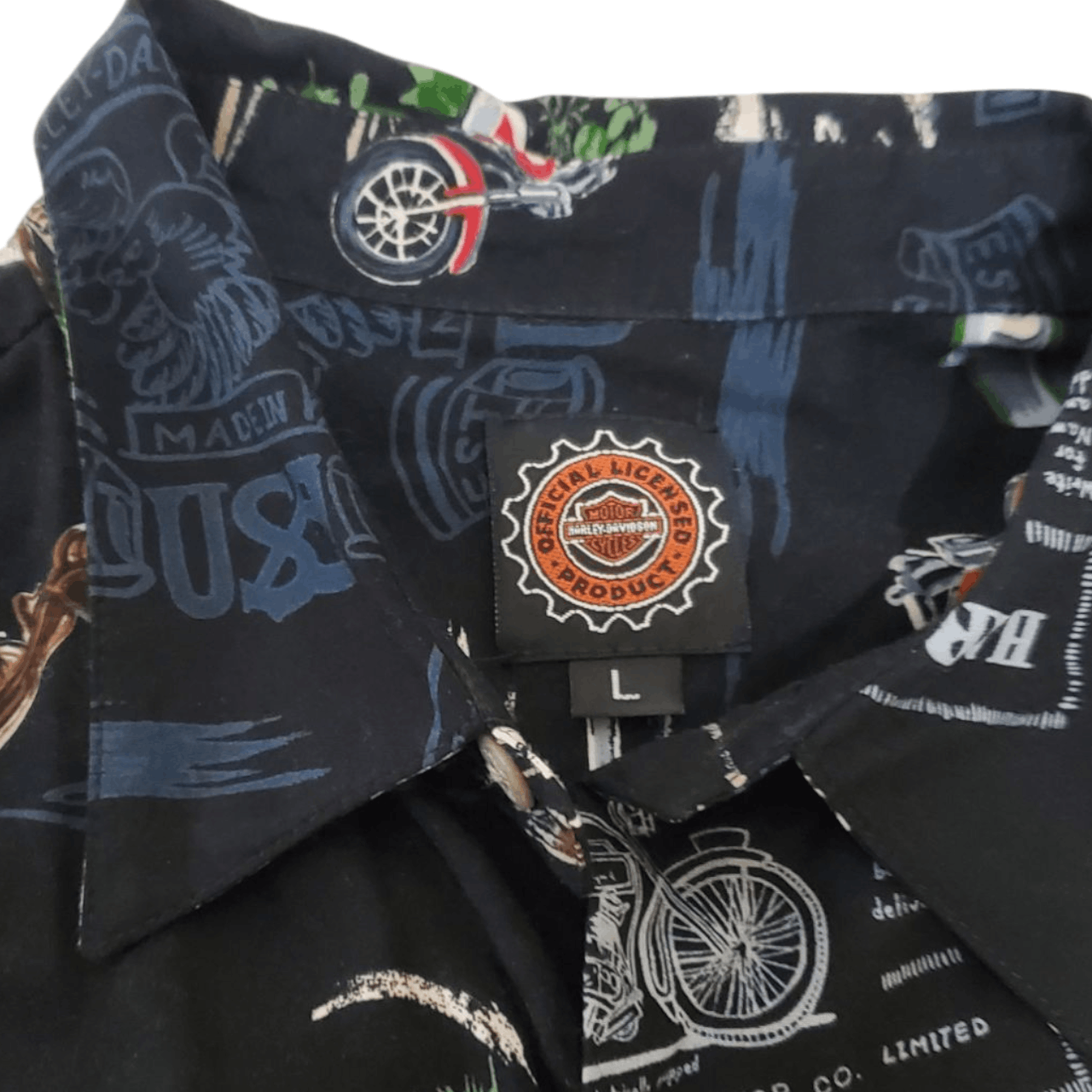 Harley Davidson × Vintage Harley Davidson Vacation Beach Button-Up Shirt Size US L / EU 52-54 / 3 - 3 Thumbnail