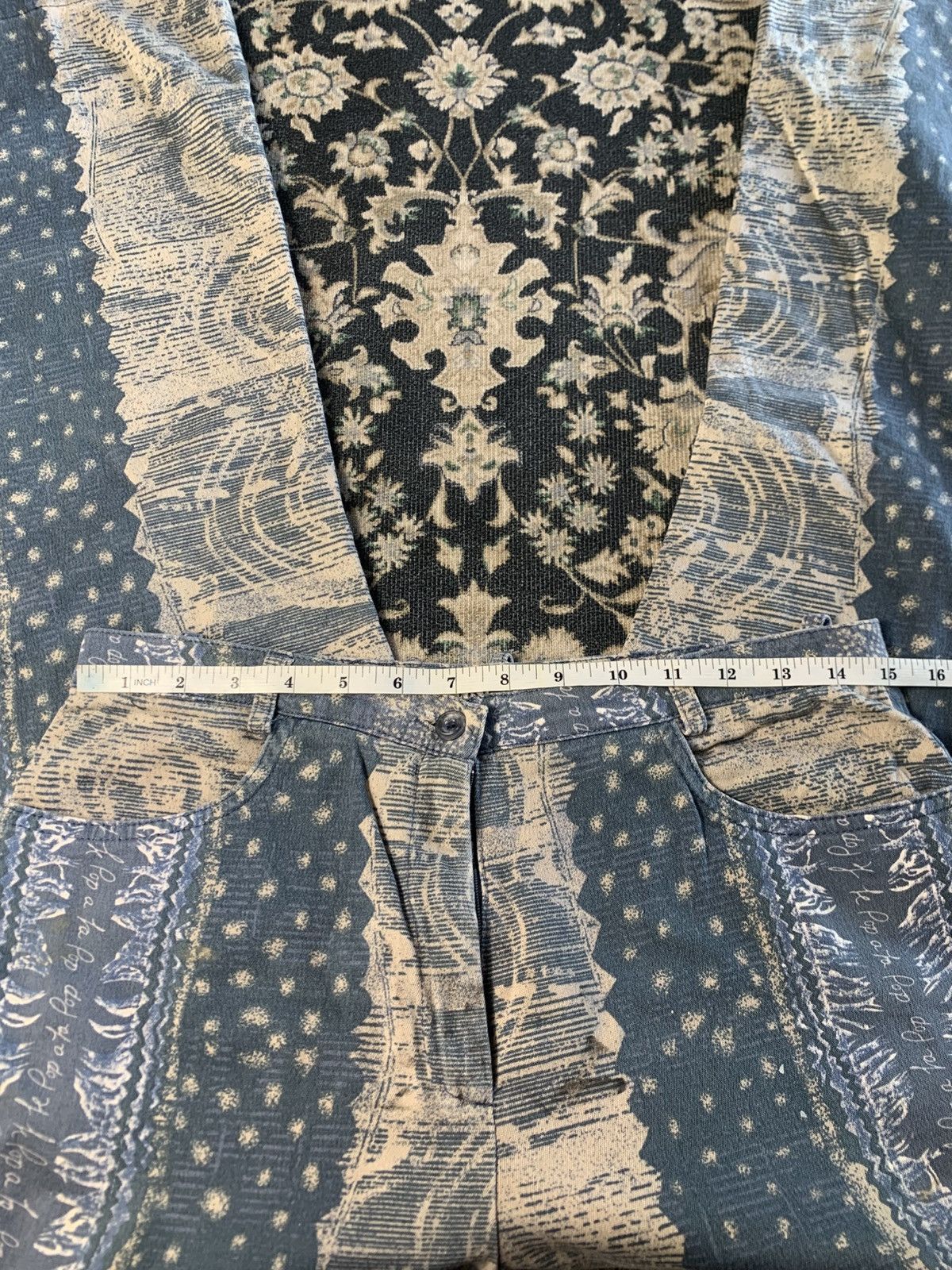 Tribal Streetwear Rare Paisley design jeans Tribal Stretch - Extensible pant Size US 30 / EU 46 - 6 Thumbnail