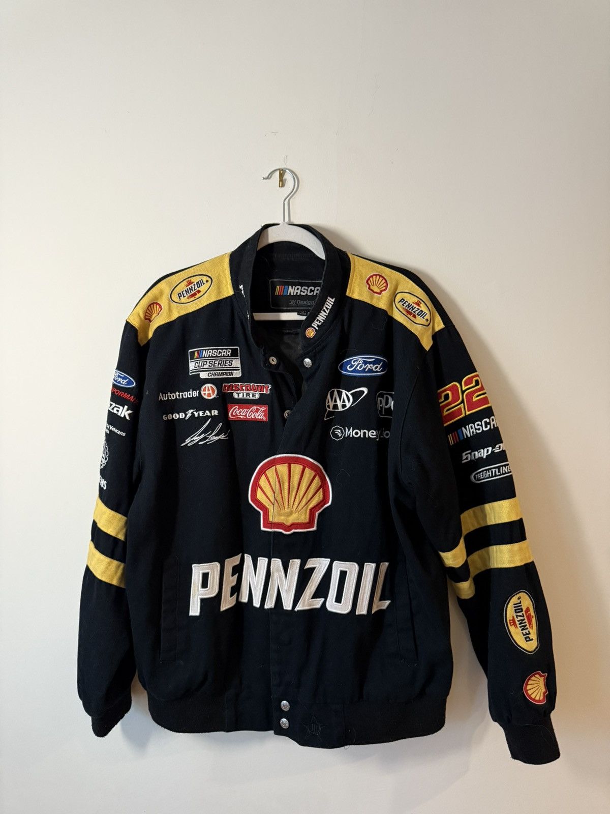 Vintage NASCAR Bomber Jacket – Black Patches Racing