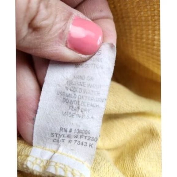 Vintage Focus Lagenlook Hoodie Large Yellow Full Zip Ruffle Hem Coastal Casual Women’s L Hoodie Size L / US 10 / IT 46 - 5 Thumbnail