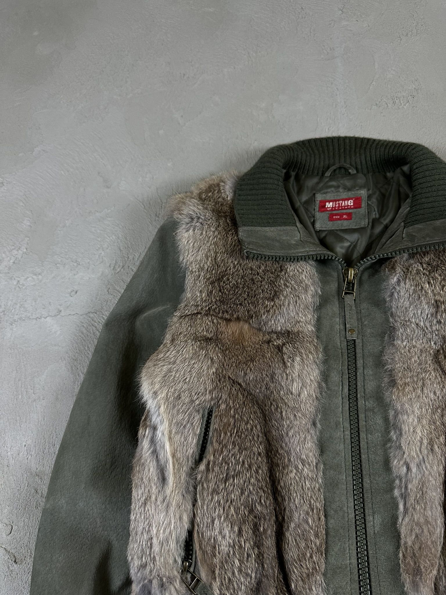 Mustang Vintage Mustang Y2k Real Fur Leather Boxy Bomber Jacket 00s Size M / US 6-8 / IT 42-44 - 7 Thumbnail