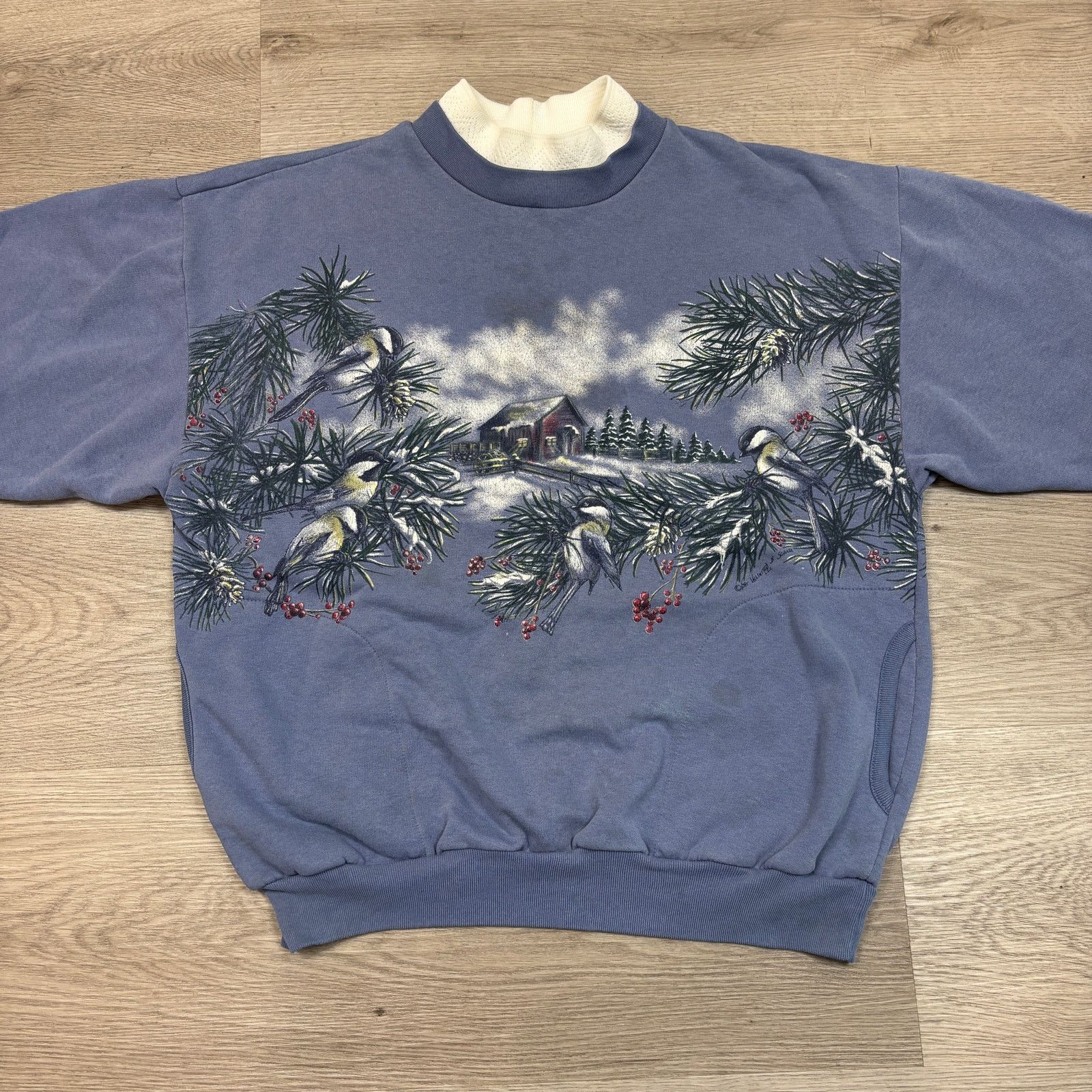 Vintage VTG Art Unlimited Wraparound Winter Christmas Sweatshirt L Size US L / EU 52-54 / 3 - 2 Thumbnail