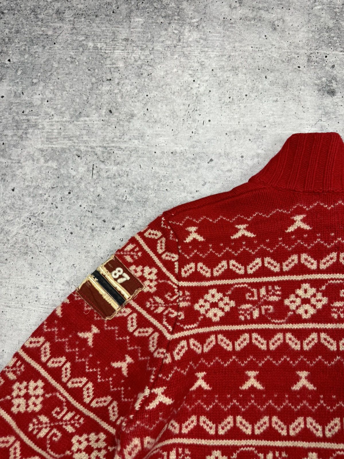 Napapijri × Vintage Vintage Napapijri 90’s Y2K Style Big Logo Rare Wool Sweater Size US L / EU 52-54 / 3 - 19 Thumbnail
