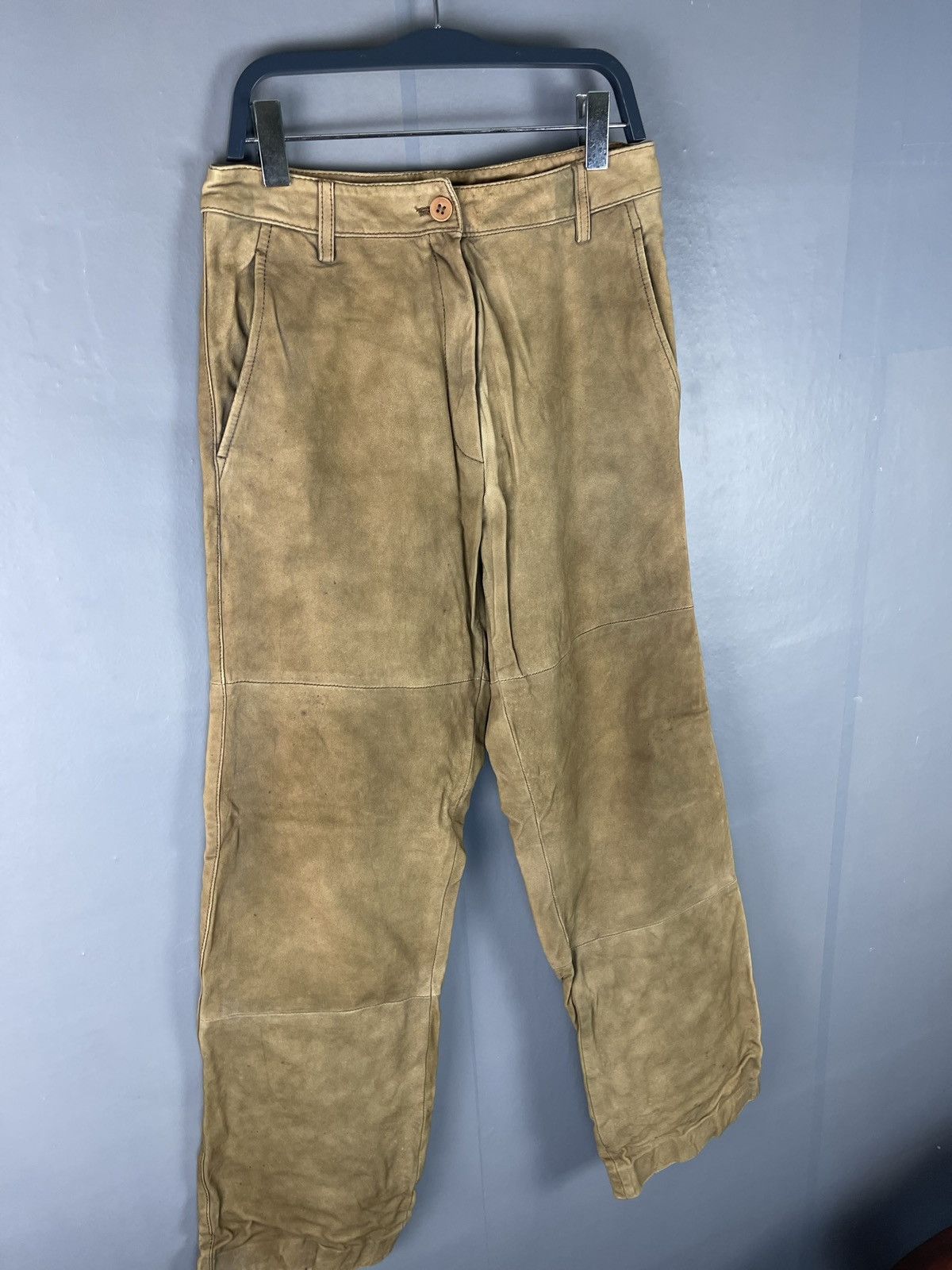 Max Mara × Vintage Vintage Max Mara Hungary Leather Pants Size 26" / US 2 / IT 38 - 4 Thumbnail