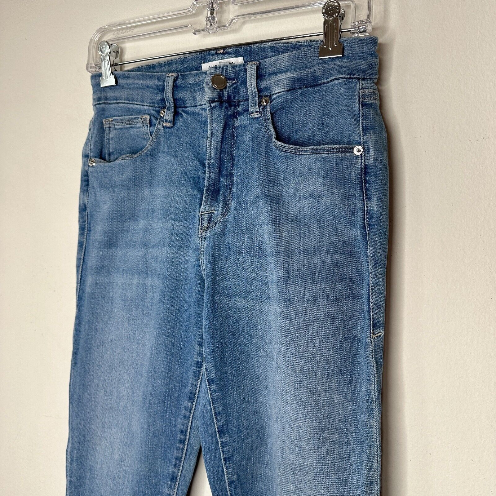 Good American Good American Blue Good Legs Cropp Mid-Rise Booty Shaping 28 Size 28" / US 6 / IT 42 - 5 Thumbnail