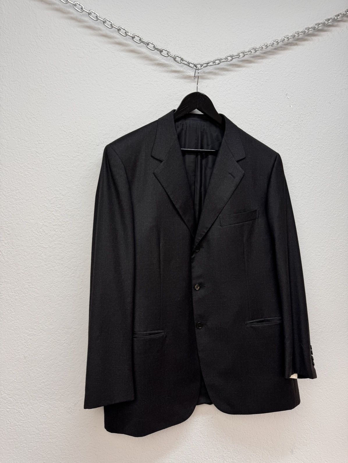 Brioni Brioni Momentano Wool Blazer Checked Jacket Dark Size 54 Size 44R - 3 Thumbnail