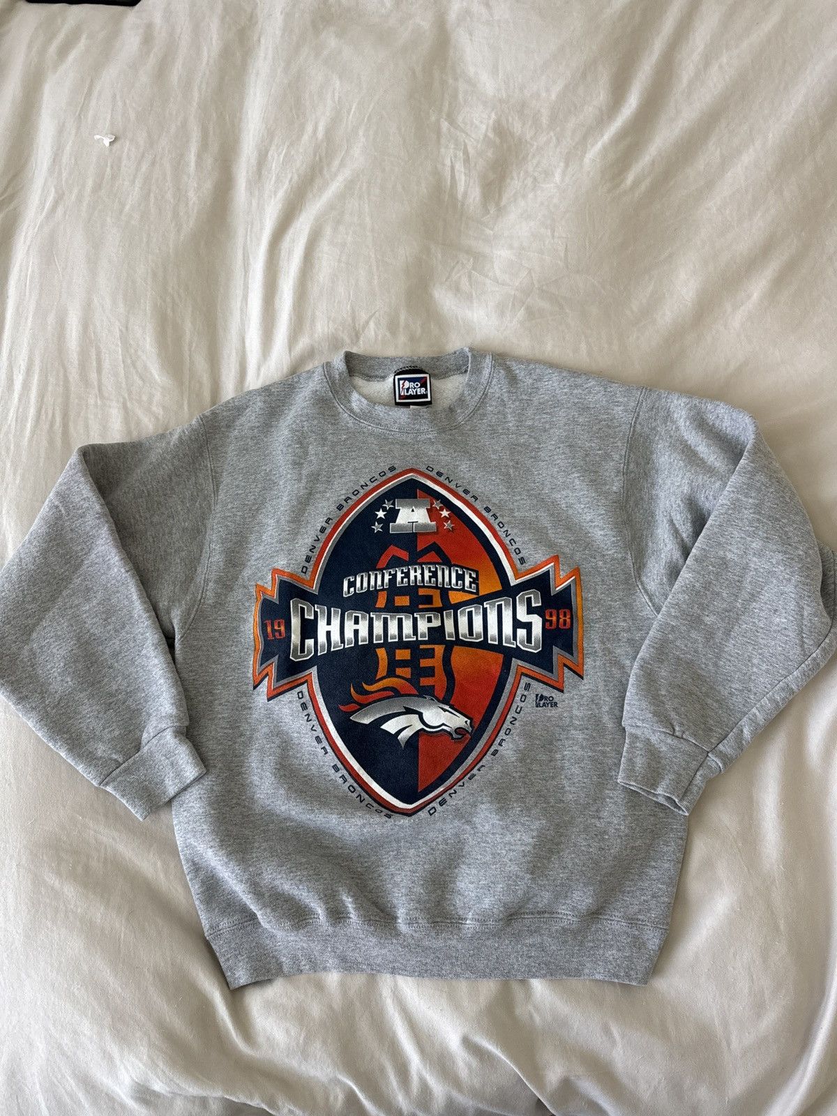 Pro Player 1998 Denver Broncos Conf Champs crewneck vintage Size US M / EU 48-50 / 2 - 1 Thumbnail