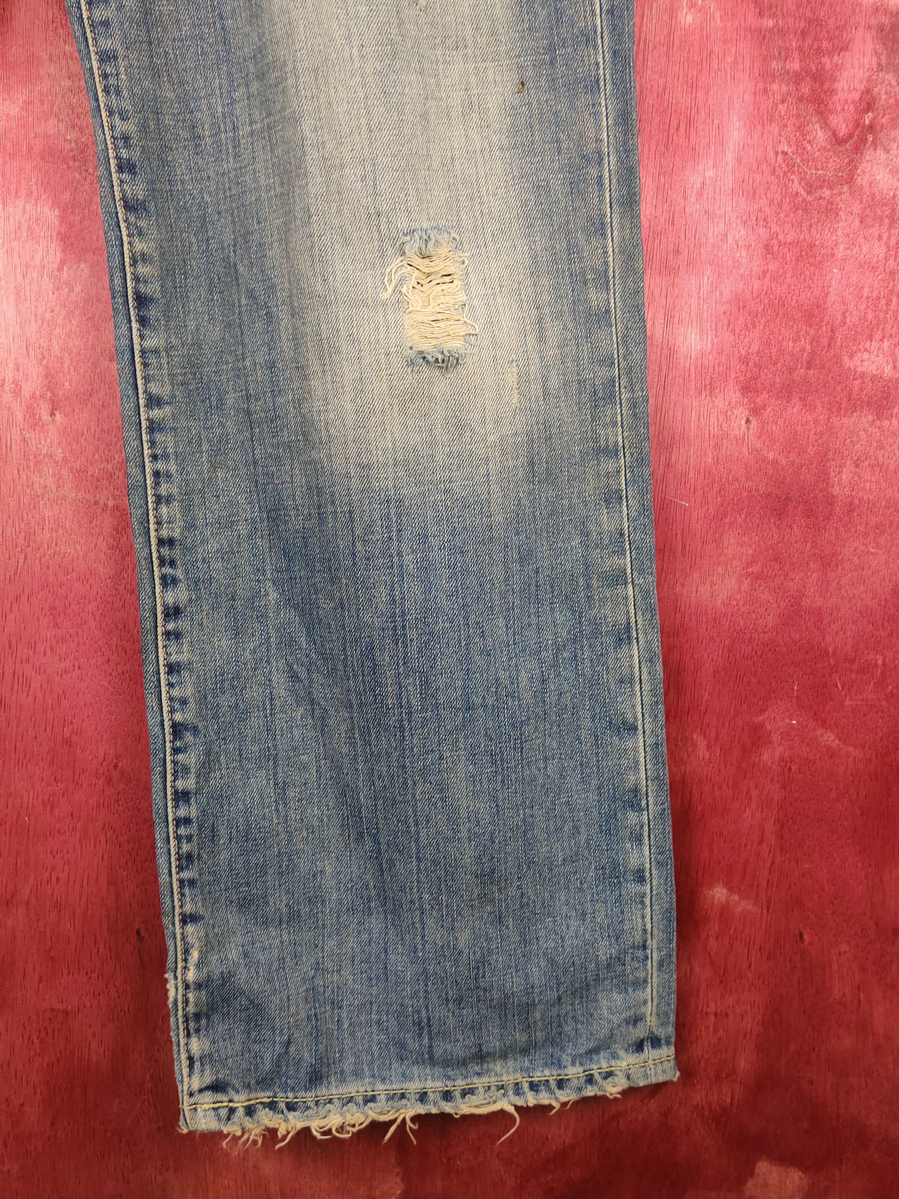 Abercrombie & Fitch Abercrombie &Fitch baggie Faded Ripped Jeans #S1649 Size US 31 - 6 Thumbnail