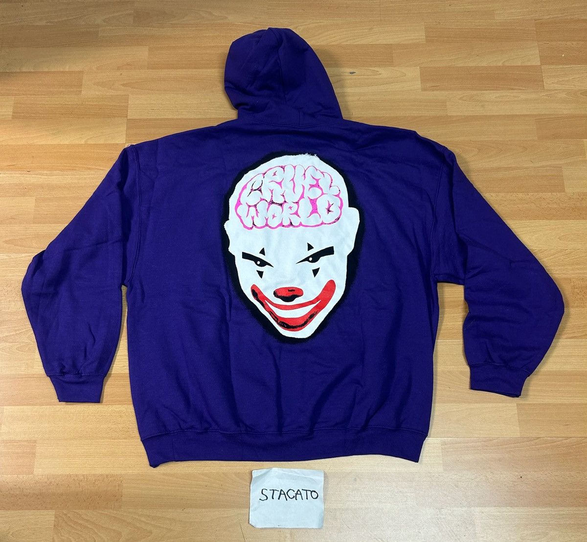 Band Tees × Rap Tees $NOT Cruel World Clown Hoodie Purple Size US XXL / EU 58 / 5 - 1 Thumbnail