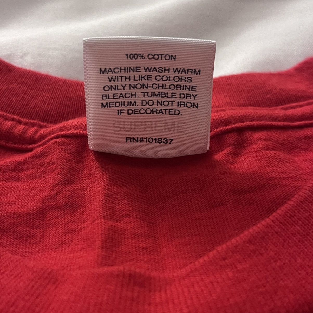 Supreme Supreme Blank Tee - Large Red Size US L / EU 52-54 / 3 - 3 Thumbnail