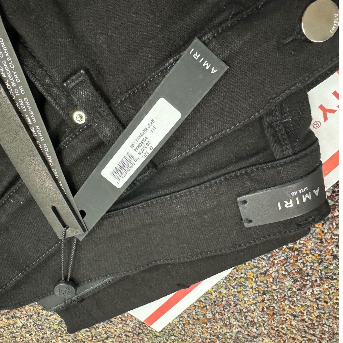 Amiri o1rshd1 MX1 Bandana Jeans in Black Size US 40 / EU 56 - 20 Thumbnail