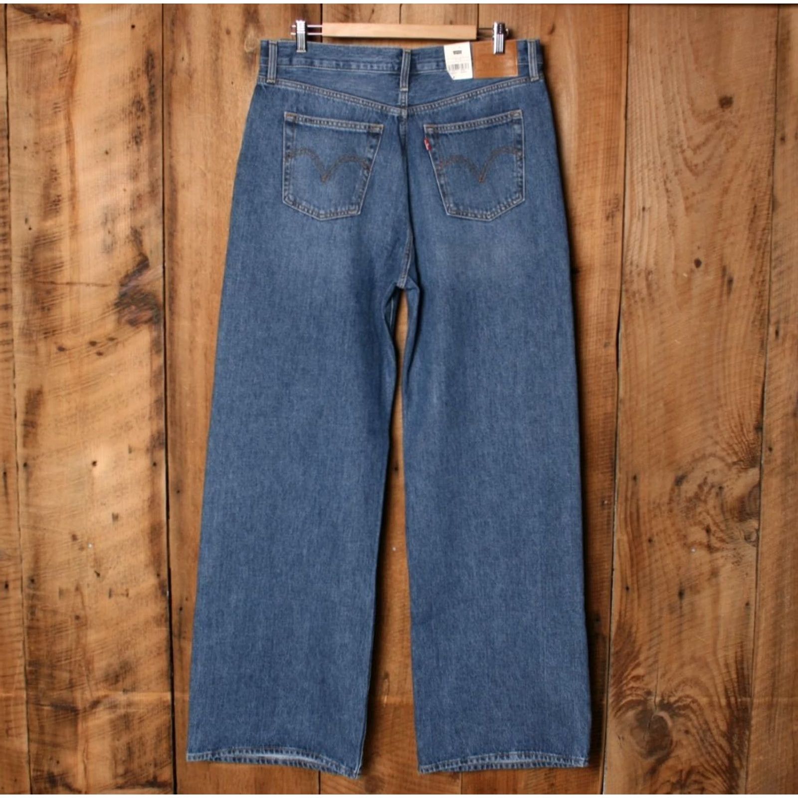 Levi's LEVI'S Premium Ribcage Wide Leg Jeans Women's 33x34 Blue Denim High Rise Super Wide-Legs 34.5 in Waist Womens Jeans Size 24" / US 00 / IT 34 - 3 Thumbnail