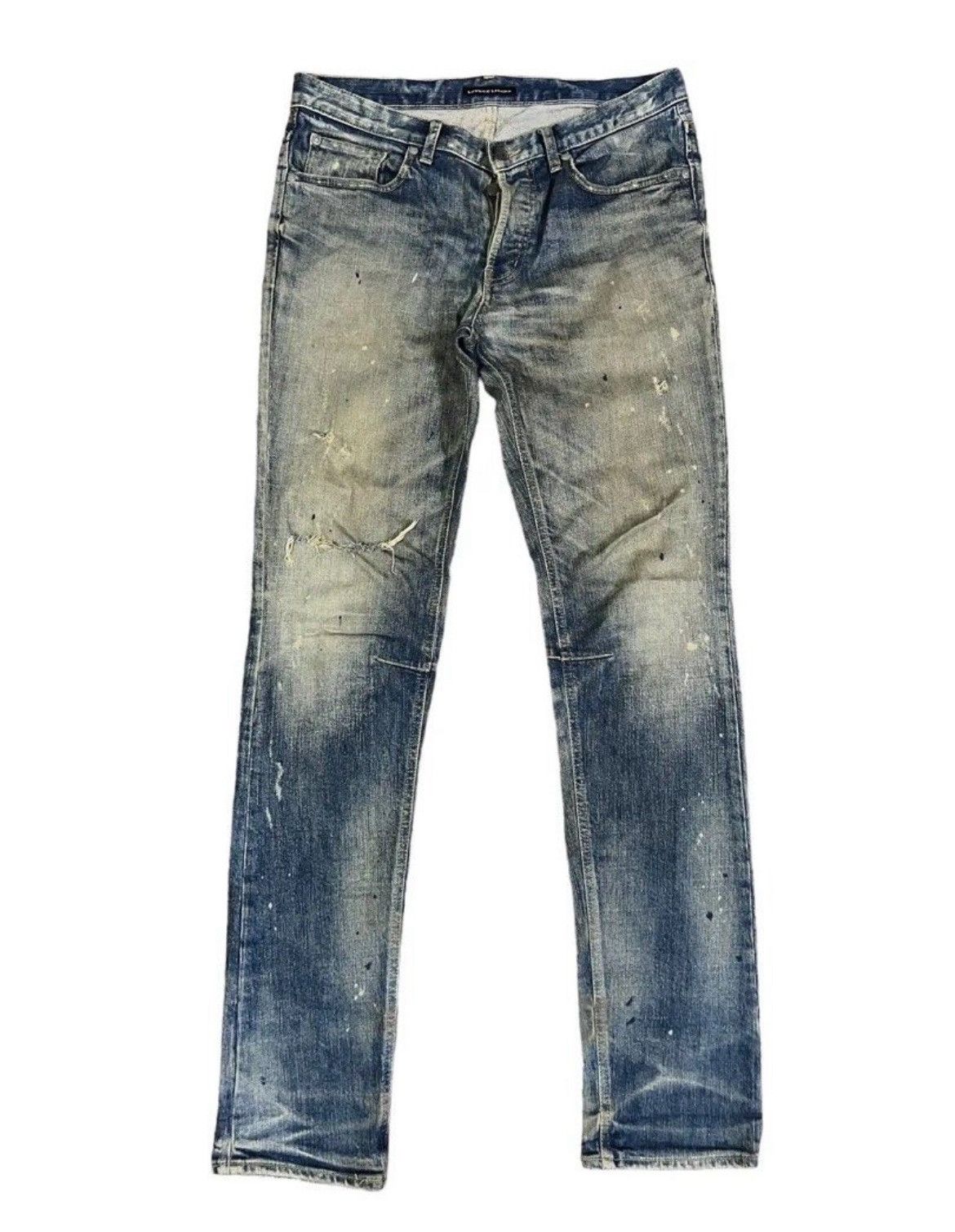Lounge Lizard Japanese Brand Lounge Lizard Distressed Denim Size US 31 - 1 Thumbnail