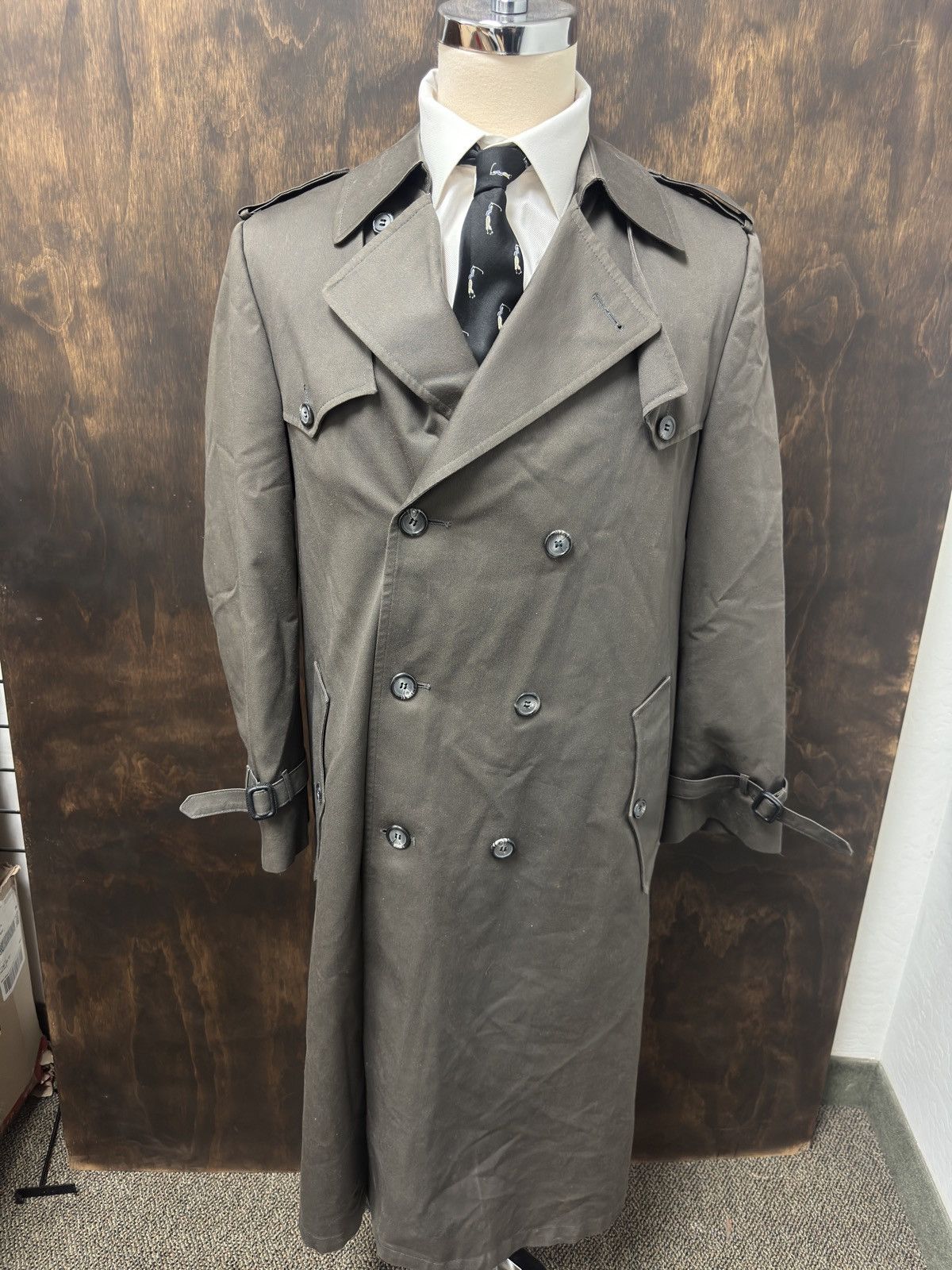 Christian Dior Vintage Double Breasted Cotton Trench Coat