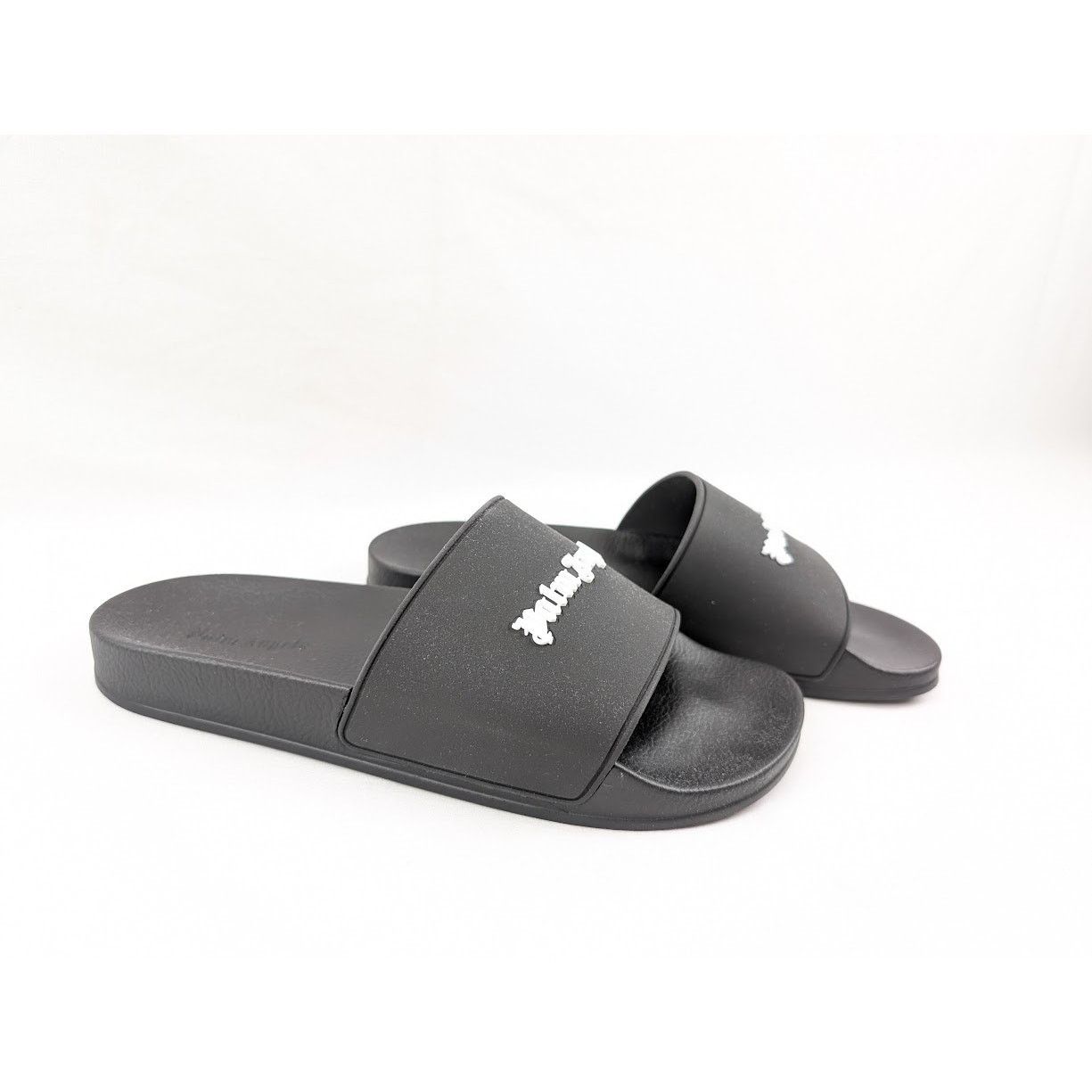 Palm Angels o1rshd1 Essential Logo Pool Sliders in Black/White Size US 8 / EU 41 - 12 Thumbnail