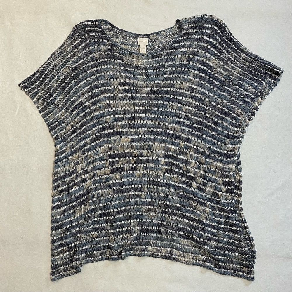 Chicos NWT New $109 Chico's Knit Textured Tegan Poncho Size L/XL Size L / US 10 / IT 46 - 6 Thumbnail