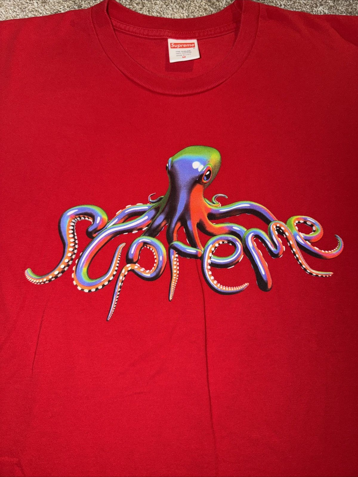Supreme Supreme Tentacles Tee Shirt Red Size Medium Size US M / EU 48-50 / 2 - 5 Thumbnail