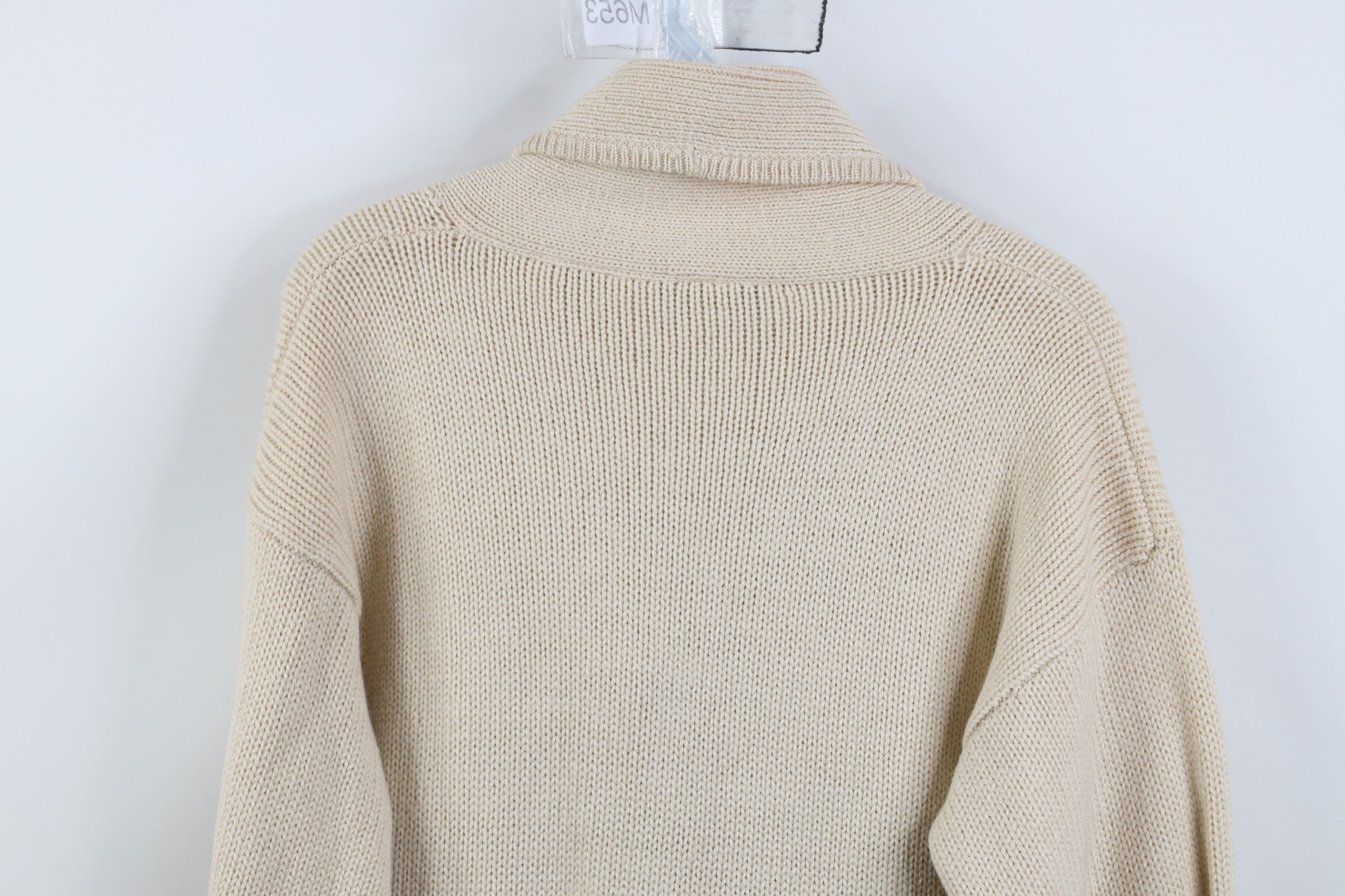 Vintage Vintage 90s Streetwear Blend Knit Shawl Cardigan Sweater Size L / US 10 / IT 46 - 10 Thumbnail