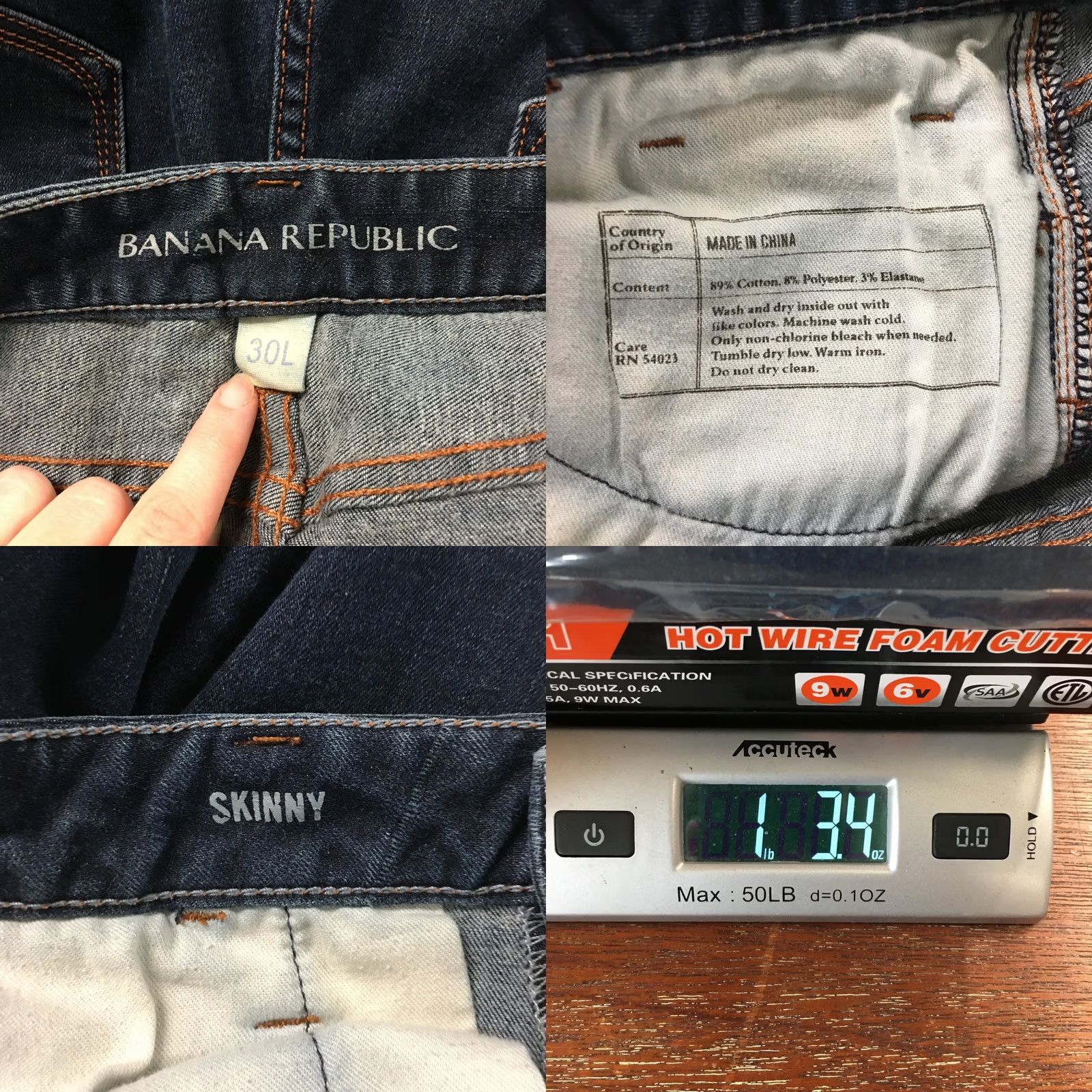 Banana Republic Banana Republic Skinny Jeans Womens 30 Blue Denim Mid Rise Zip Jeans Size 30" / US 8 / IT 44 - 10 Thumbnail