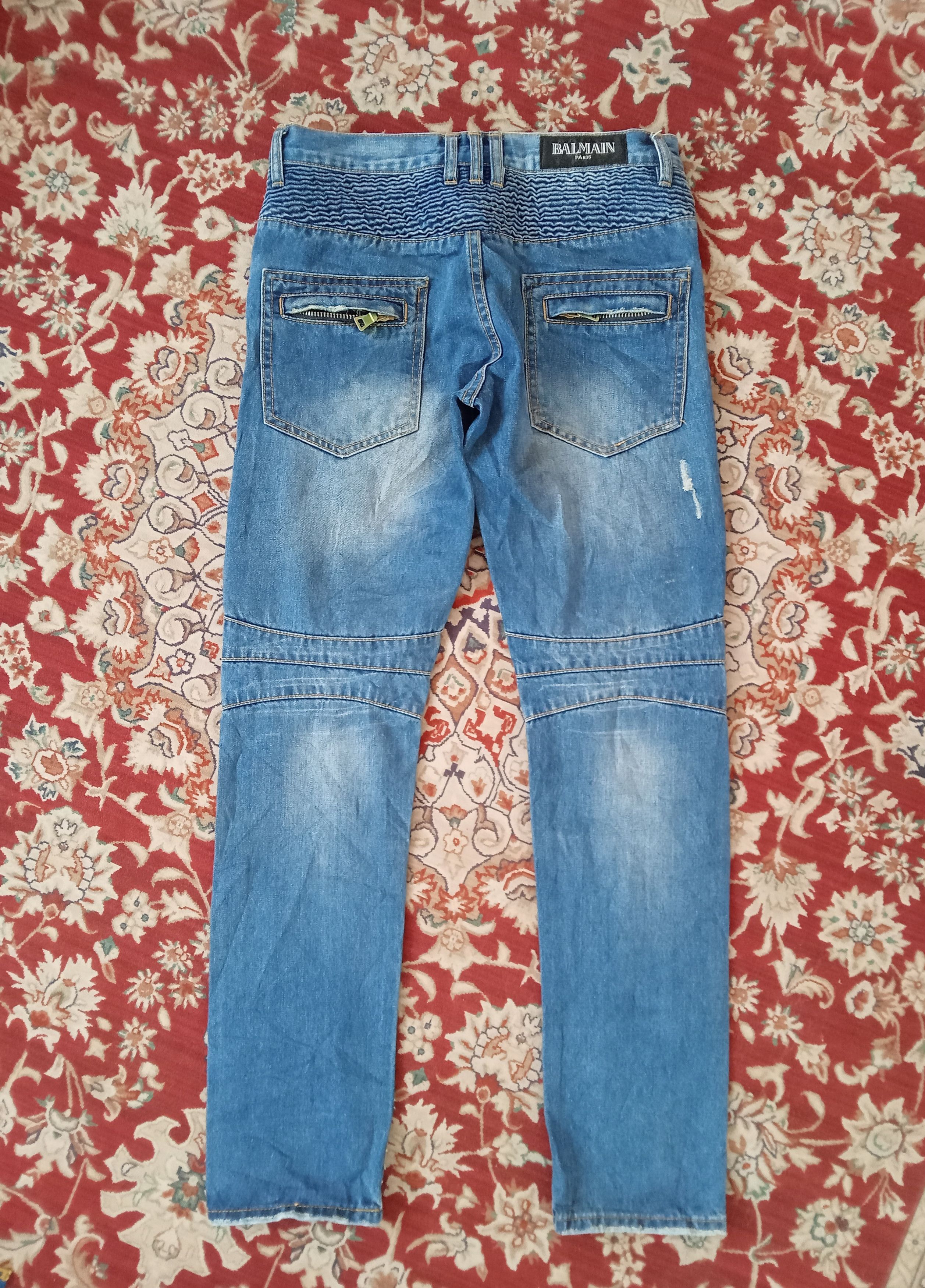 Balmain Balmain Biker Distressed Jeans Size US 31 - 2 Thumbnail