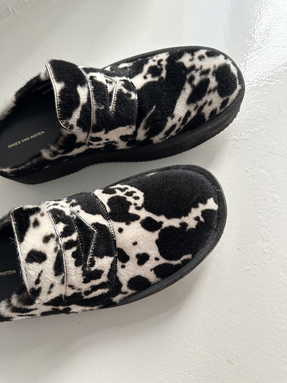 Dries Van Noten Calf skin pony platform shoes Size US 12 / EU 45 - 2 Thumbnail