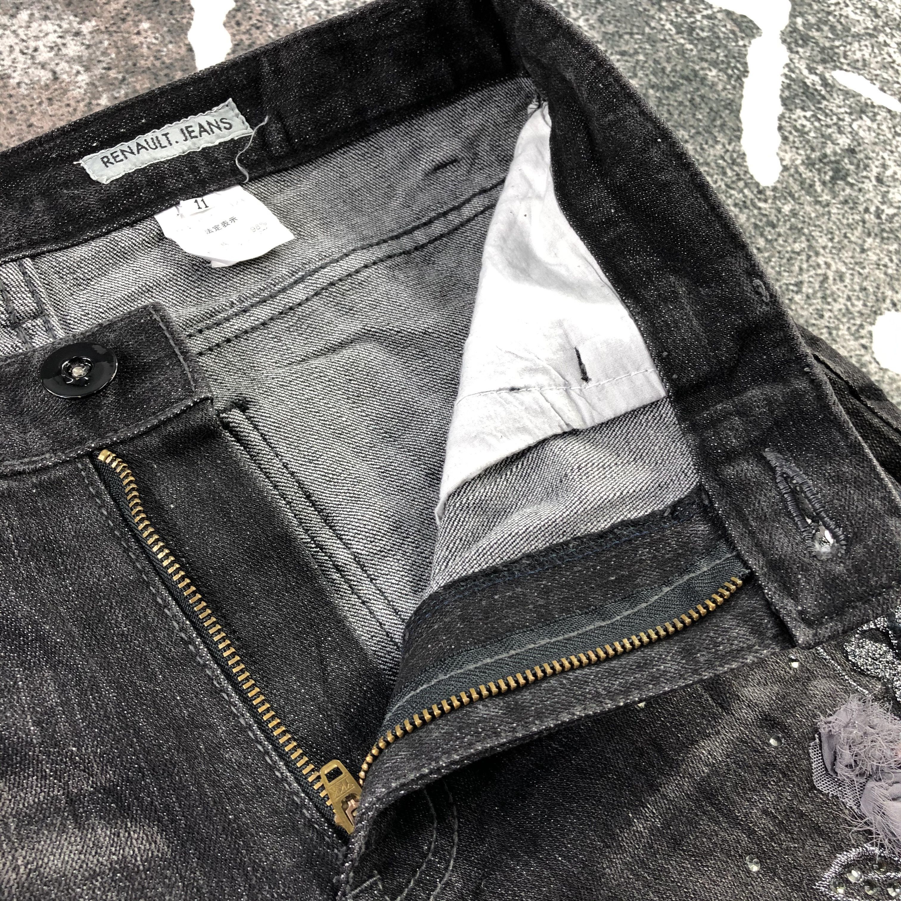 Japanese Brand Renault Jeans Black Flare Denim KJ1346 Size US 29 - 7 Thumbnail