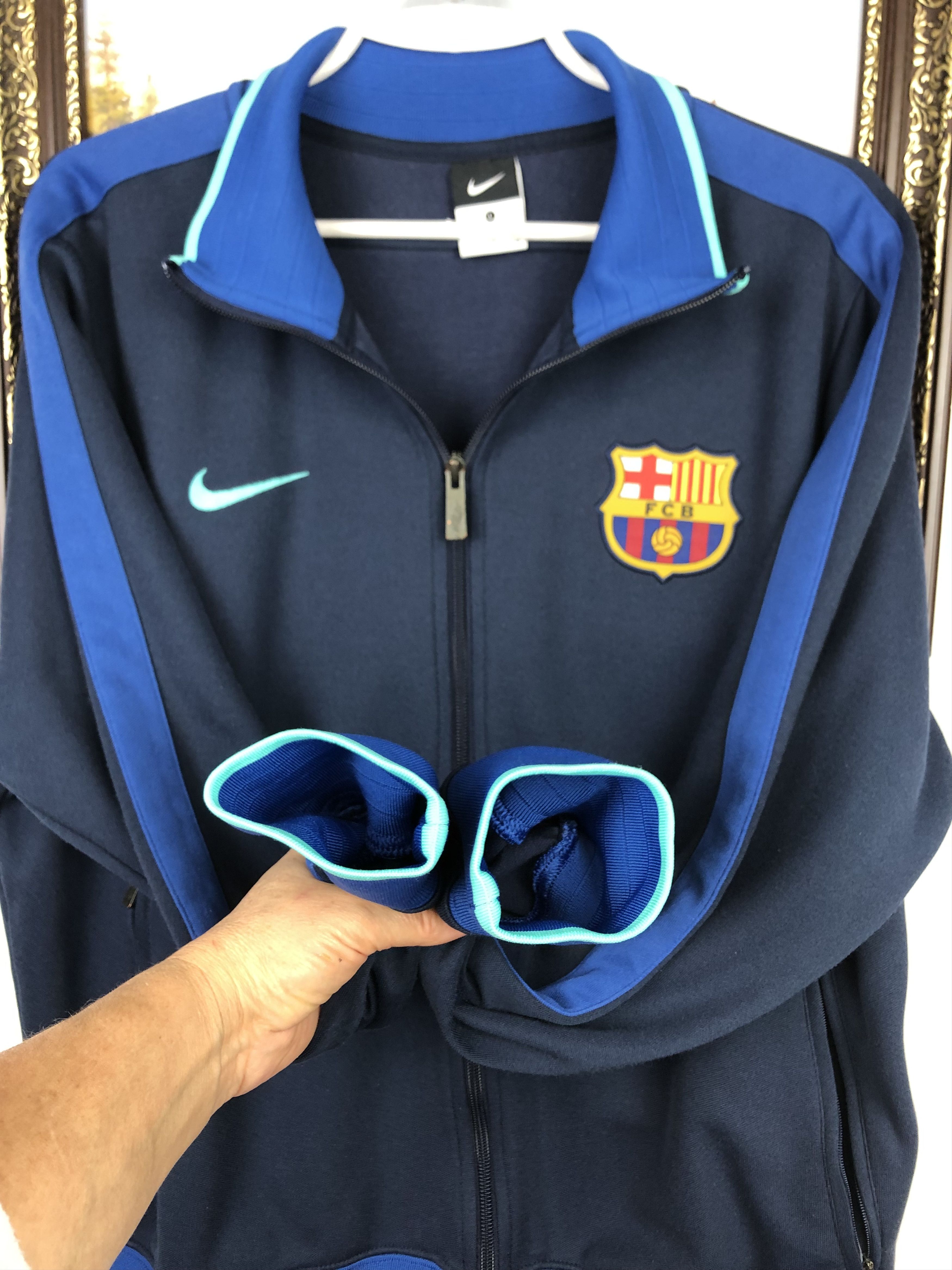 Nike Nike FC Barcelona Football Jacket Soccer Track Top Mens Zip Size US L / EU 52-54 / 3 - 5 Thumbnail