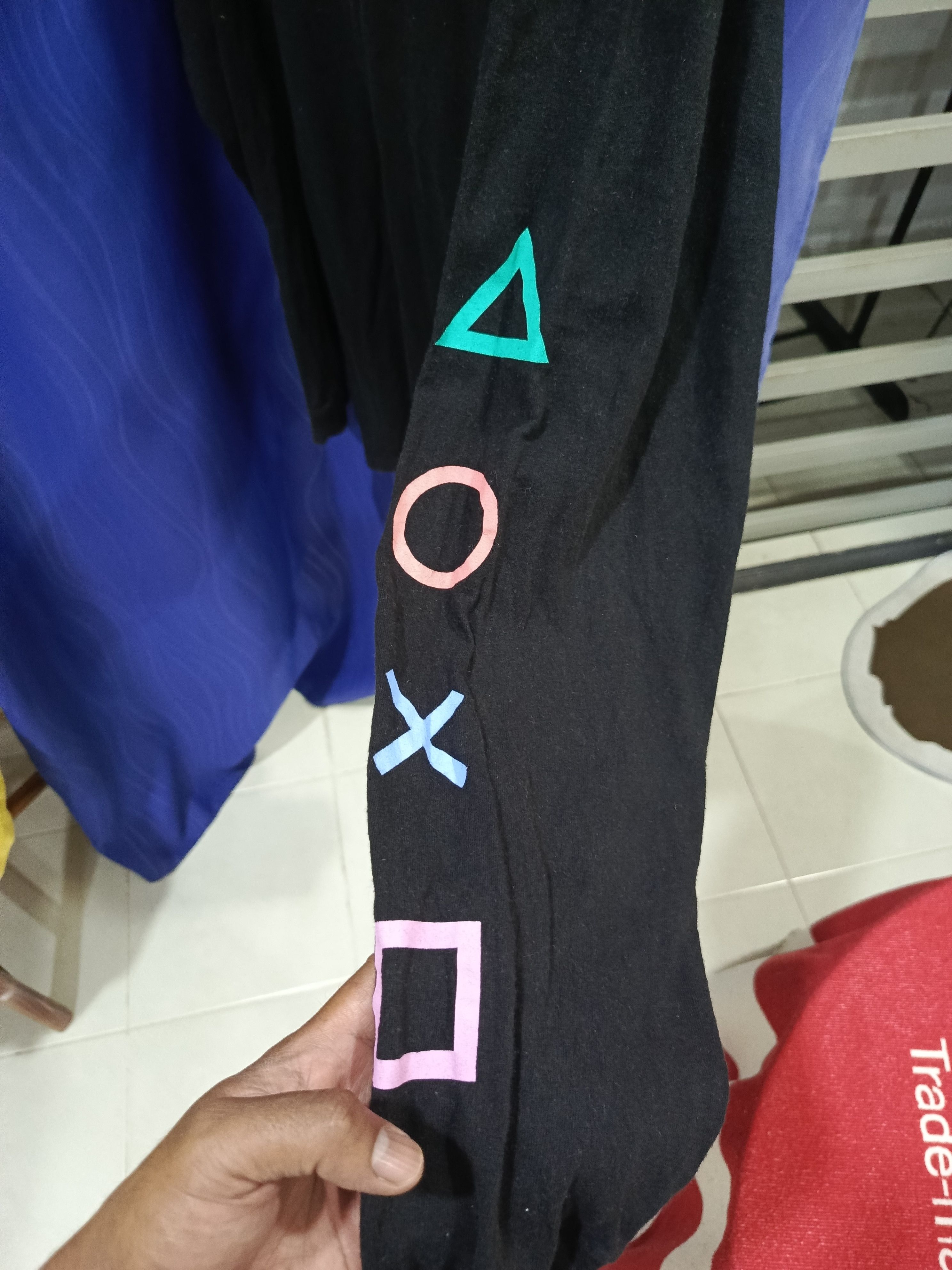 Playstation Playstation T-Shirt Black Long Sleeve Logo on Sleeves Size US XL / EU 56 / 4 - 4 Thumbnail