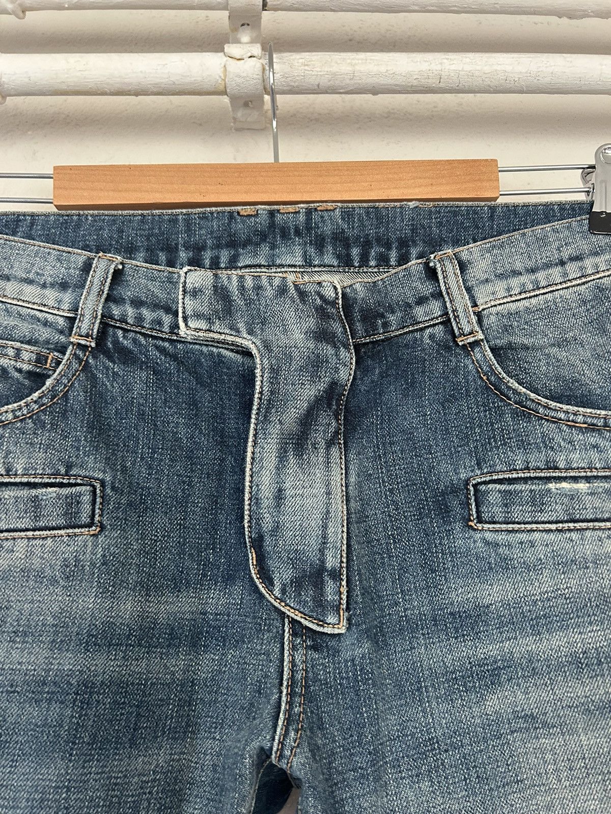 Balmain Blue Denim Biker Jeans Size US 31 - 4 Thumbnail