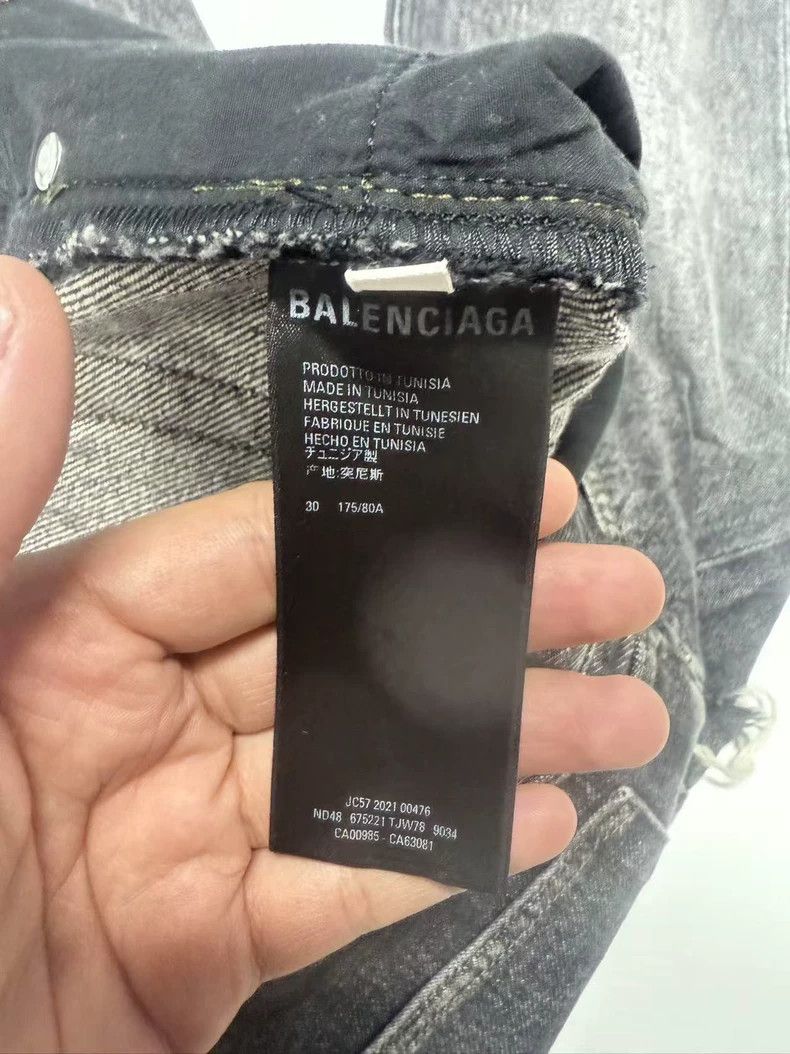 Balenciaga Balenciaga 22FW leather tag denim pants Size US 30 / EU 46 - 5 Thumbnail