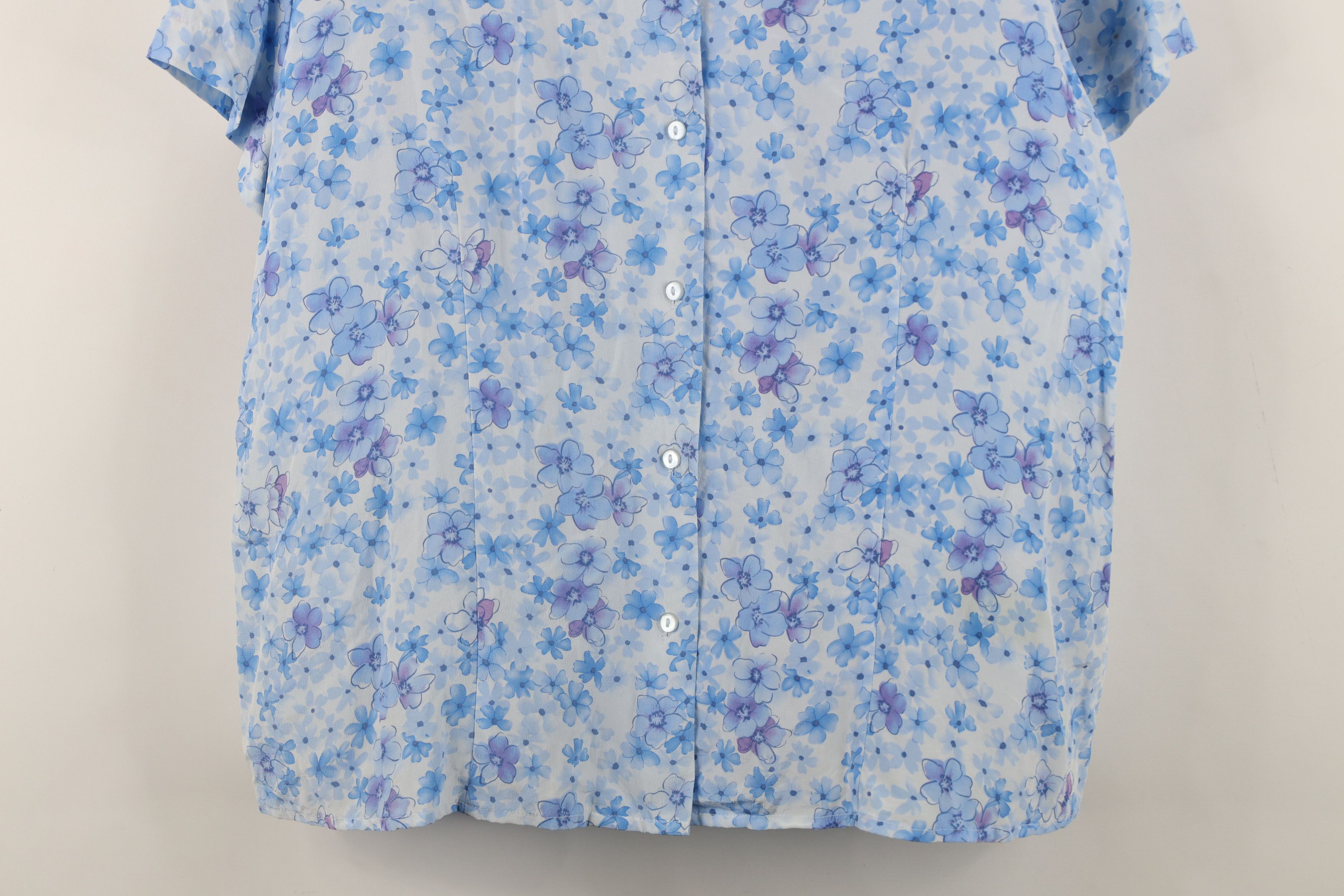 Vintage Vintage 90s Streetwear Floral Camp Collar Button Shirt Size L / US 10 / IT 46 - 3 Thumbnail
