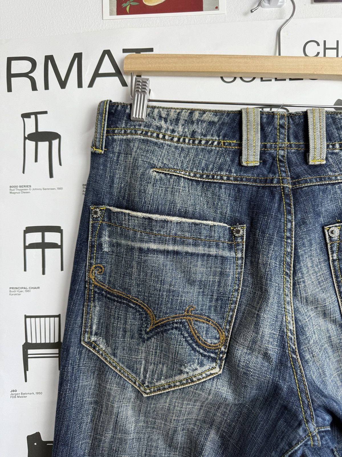Other Vintage y2k avantgarde Archive Japanese style denim pants 32 Size US 32 / EU 48 - 8 Thumbnail