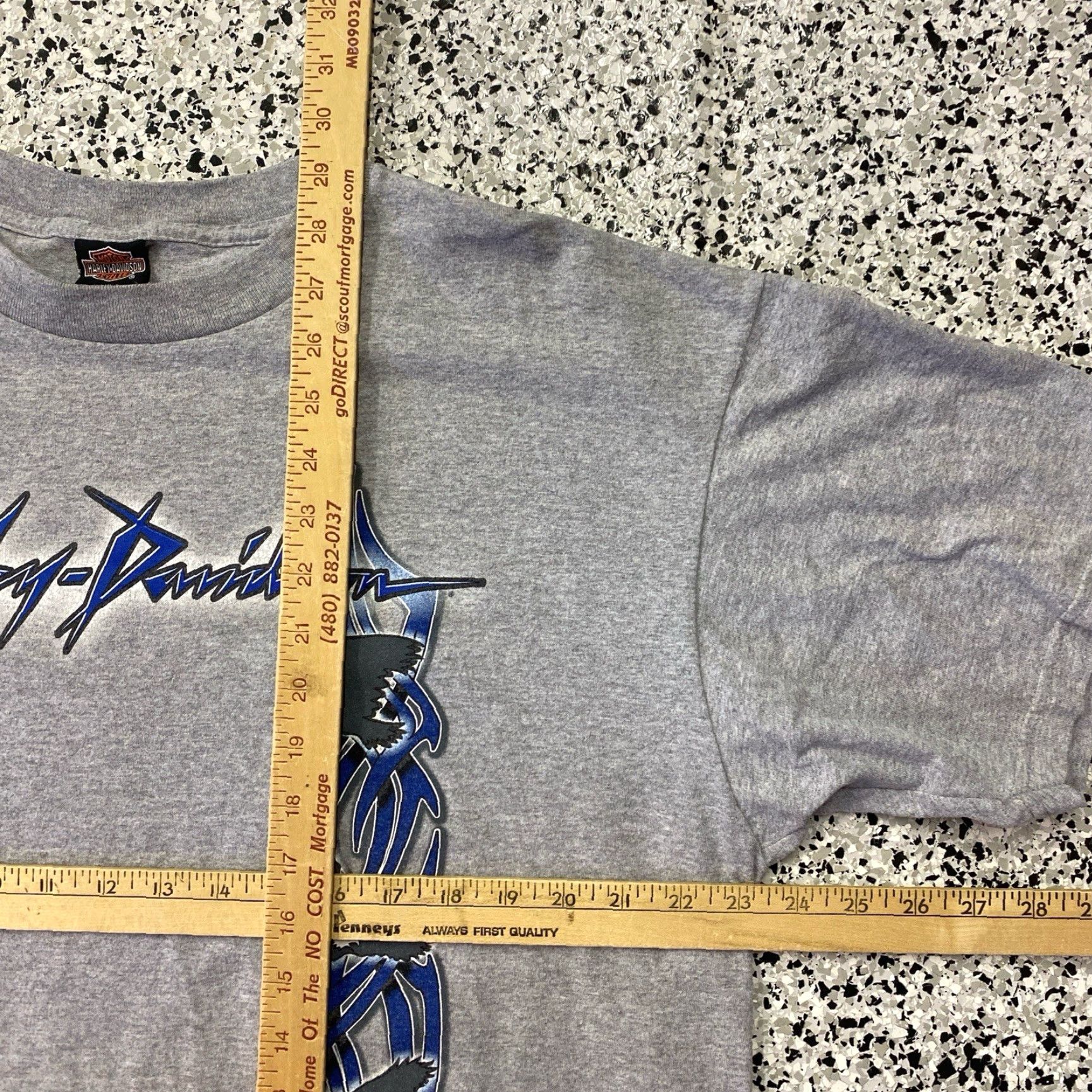 Harley Davidson VINTAGE Harley-Davidson T Shirt Adult XL Grey Motorcycle Graphic Print Short Sleeve Crew Neck Men Mens Shirt 2000s Decade Y2K Size US XL / EU 56 / 4 - 3 Thumbnail