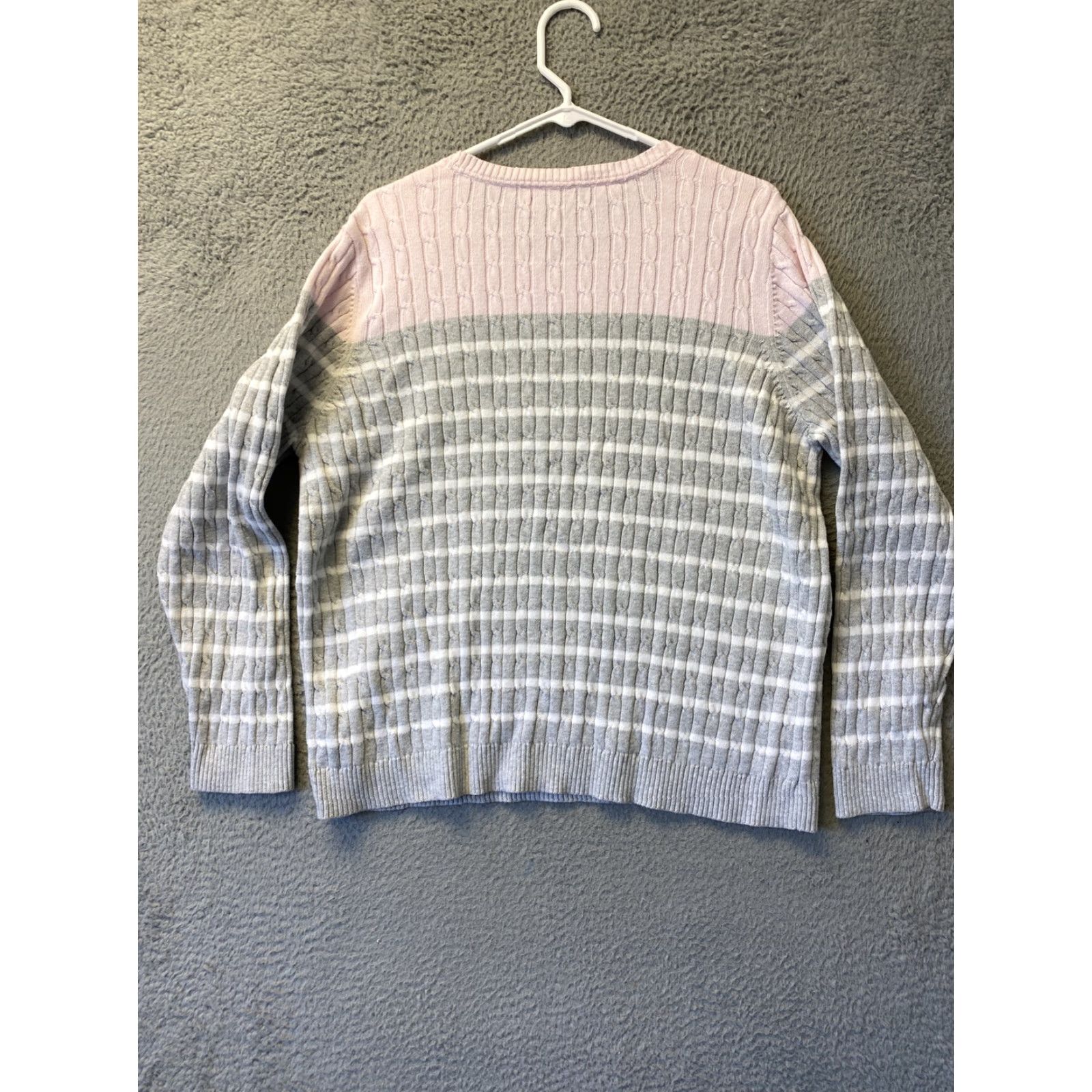 Barrow Croft & Barrow Women's Pullover Sweater 2XL Multicolor Long Sleeve Cotton Classic Size XXL / US 16-18 / IT 52-54 - 7 Thumbnail