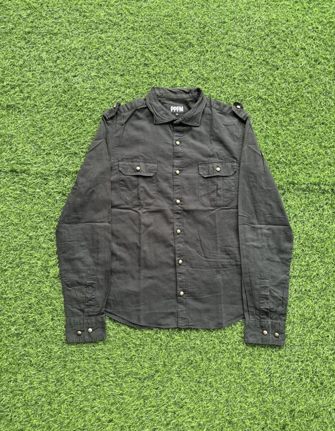 PPFM POFM Grey Button up Shirt Size US M / EU 48-50 / 2 - 1 Thumbnail
