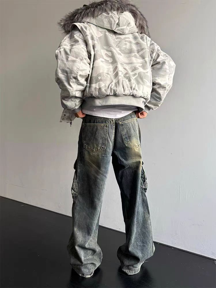 Vintage Vintage washed multi-pocket baggy work jeans Size US 30 / EU 46 - 5 Thumbnail