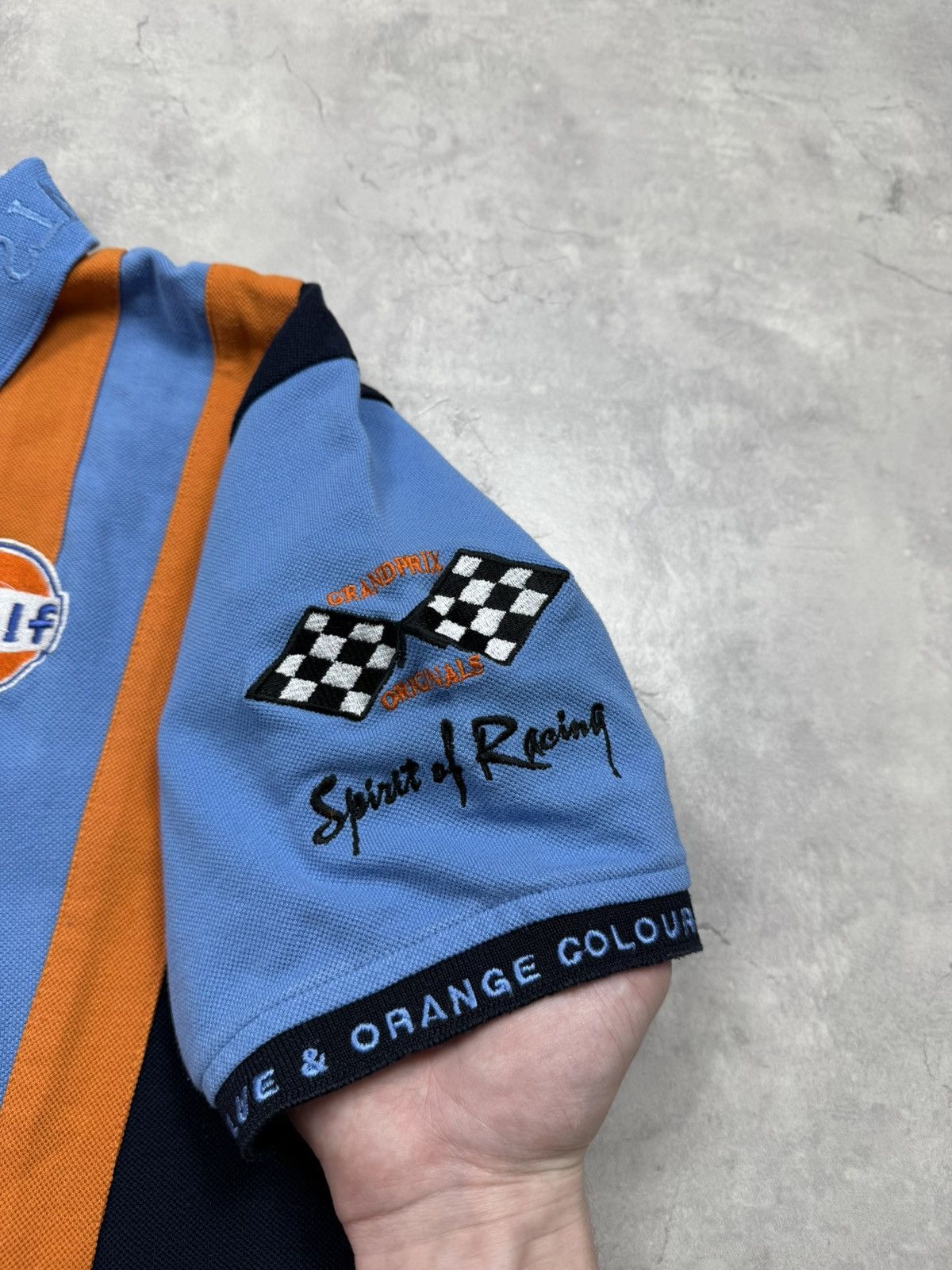 Vintage Grandprix Gulf Steve Mcqueen Racing Polo Size US XL / EU 56 / 4 - 4 Thumbnail