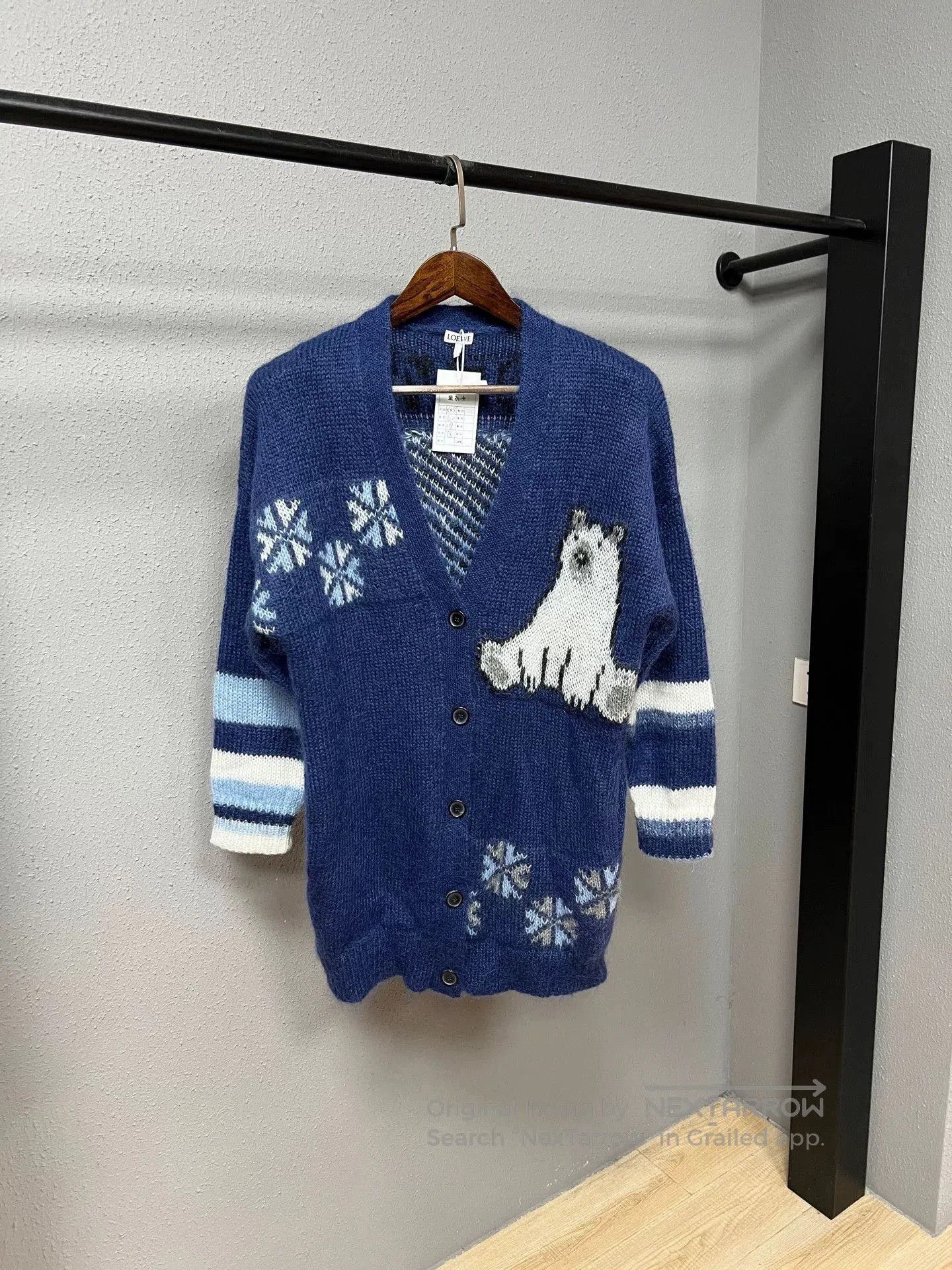Loewe Loewe Polar Bear Cardigan in Blue. Size XXS / US 00 / IT 34 - 1 Thumbnail