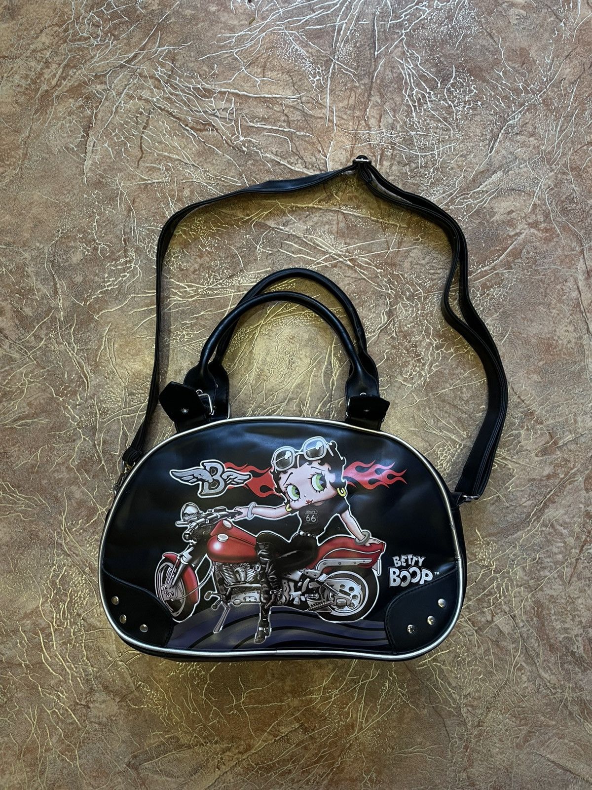 Desigual Vintage Betty Boop shoulder/hand bag motorcycle logo Size ONE SIZE - 1 Thumbnail