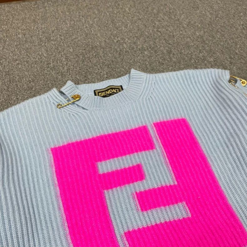 Versace Versace Blue pin sweater Size S / US 4 / IT 40 - 3 Thumbnail