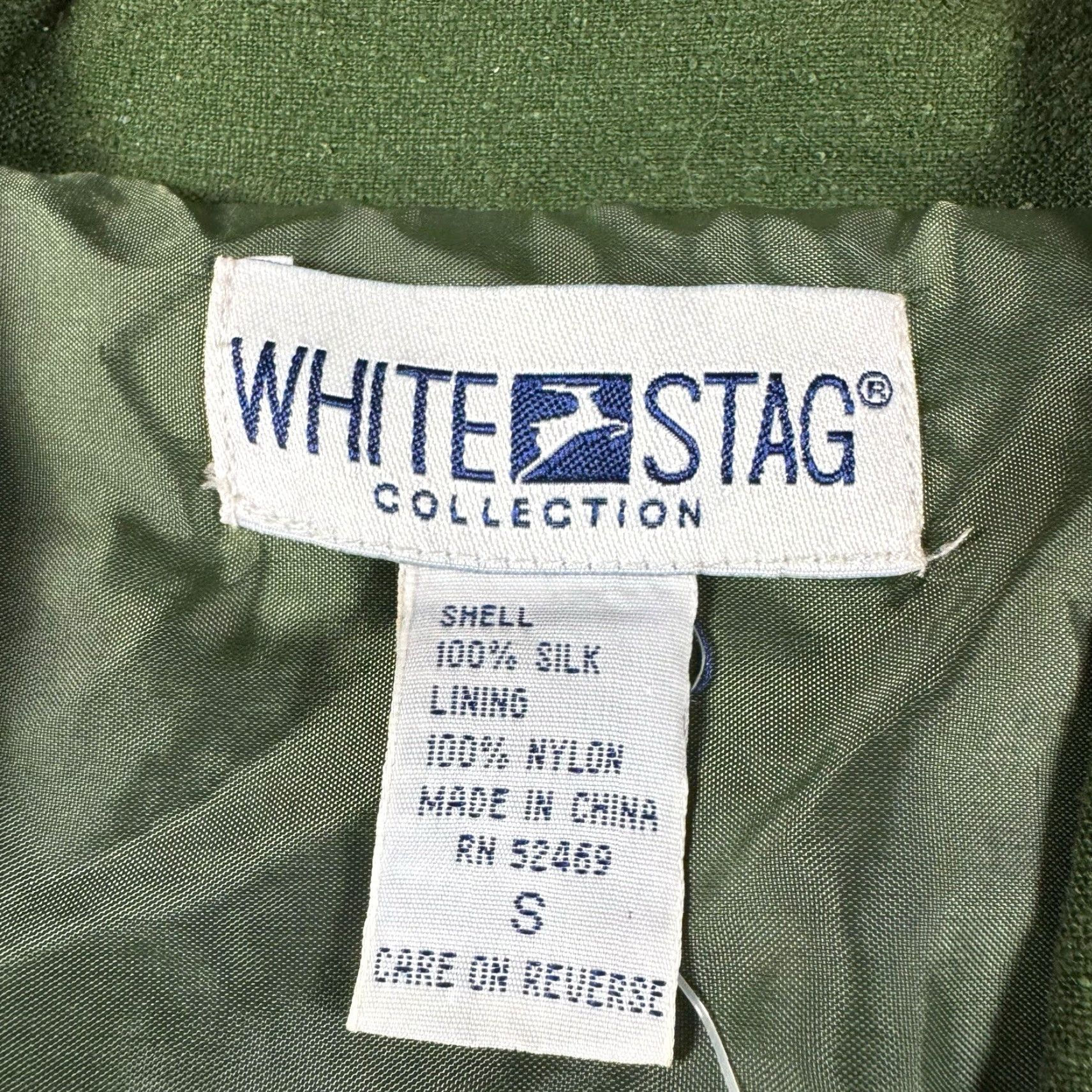 Vintage VINTAGE Silk Shirt White Stag Button-Up Long Sleeve Blouse Women’s Small Green Flutter Sleeve Size S / US 4 / IT 40 - 4 Thumbnail