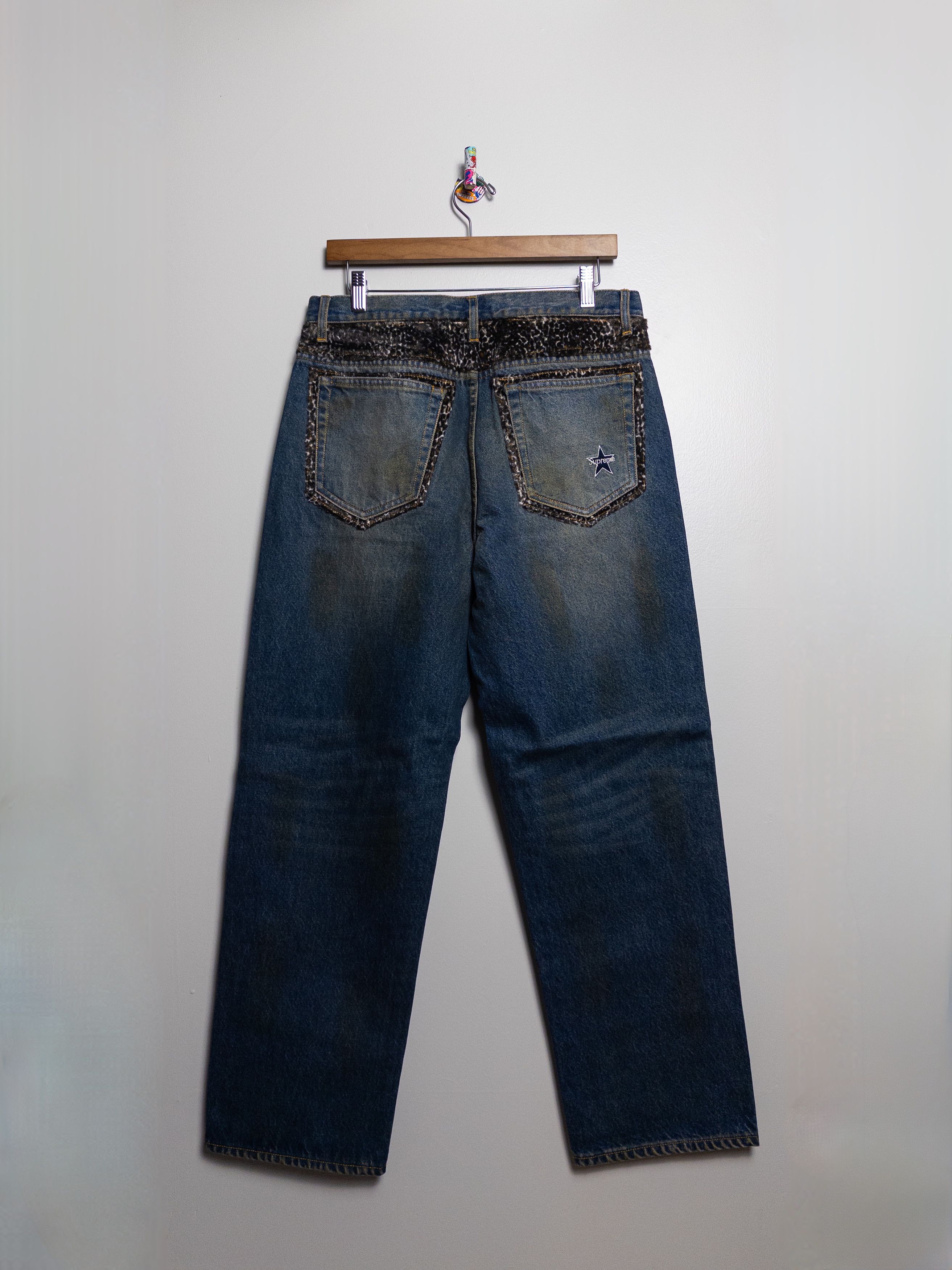 Supreme LEOPARD FAUX FUR LOOSE FIT JEANS Size US 30 / EU 46 - 2 Thumbnail