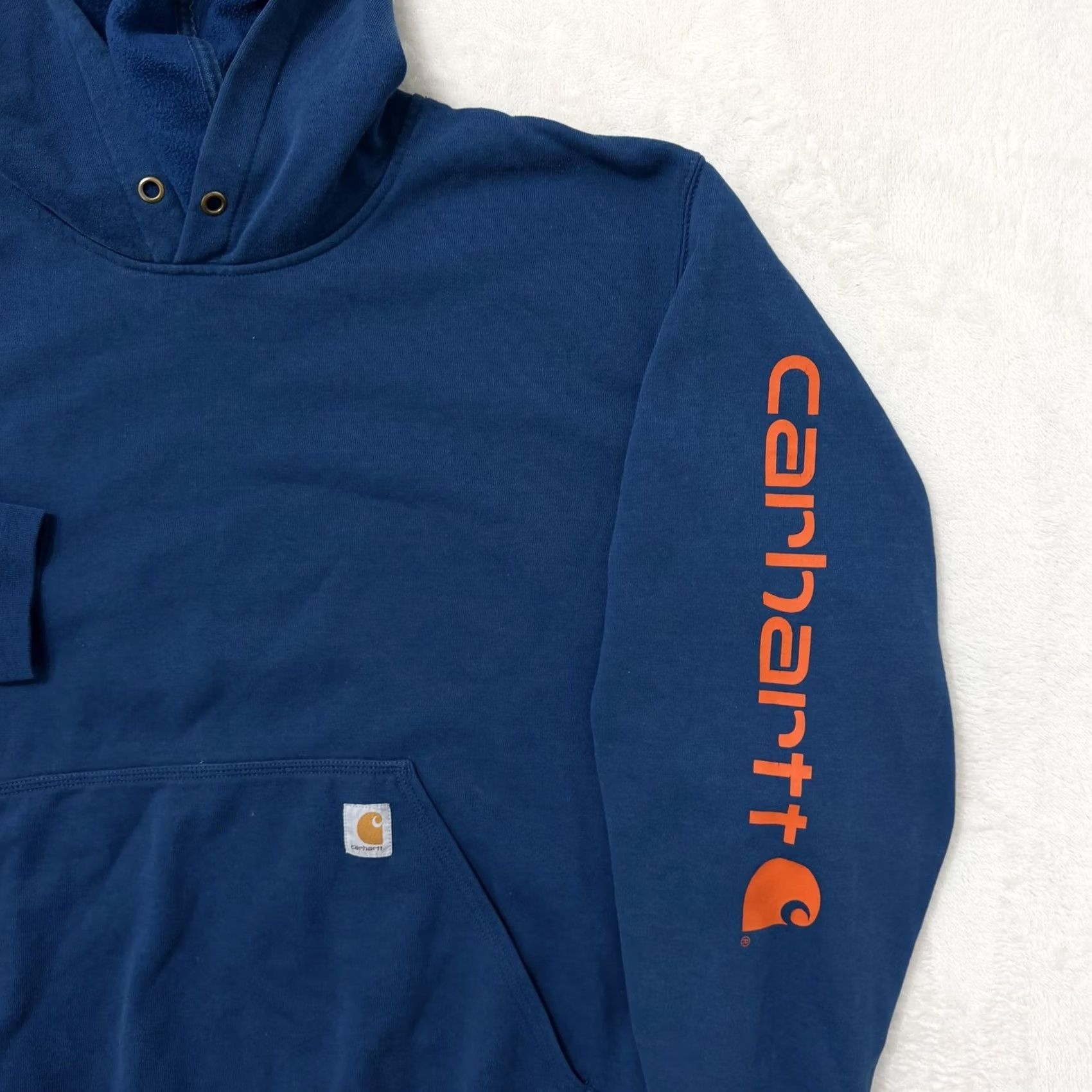 Carhartt Carhartt Hoodie Mens 3XL Blue Sleeve Logo Fleece Pullover Graphic Print Sweatshirt Hoodie Pullover with Hooded Pockets Crew Neck Size US XXL / EU 58 / 5 - 3 Thumbnail