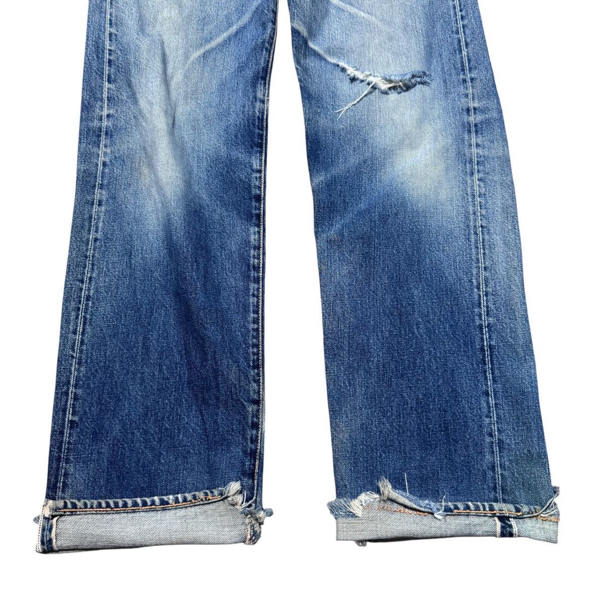 Evisu Vintage Evis Denim Selvedge Jeans Distressed Size US 30 / EU 46 - 19 Thumbnail
