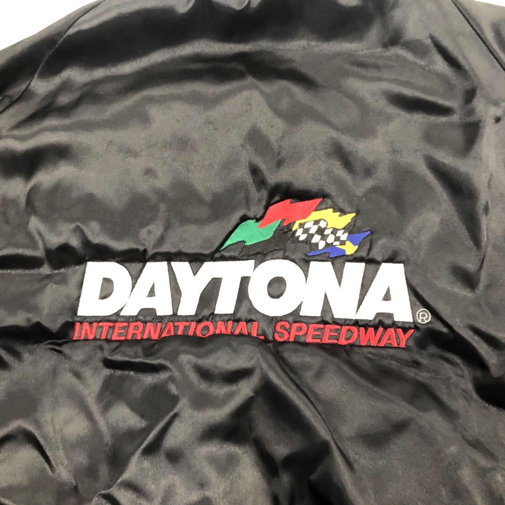 Dunbrooke VINTAGE Daytona 500 Satin Jacket NASCAR Black Quilted Lined Stitch Dunbrooke XL Men’s 1990s Size US XL / EU 56 / 4 - 6 Thumbnail