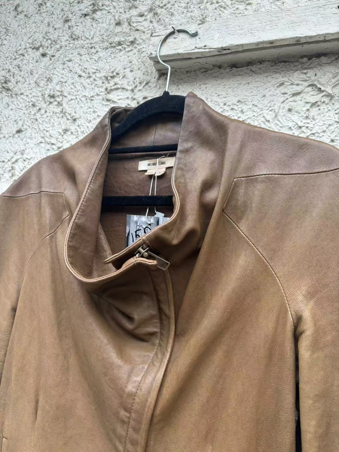 Helmut Lang helmut lang lambskin high neck collar leather jacket Size M / US 6-8 / IT 42-44 - 4 Thumbnail